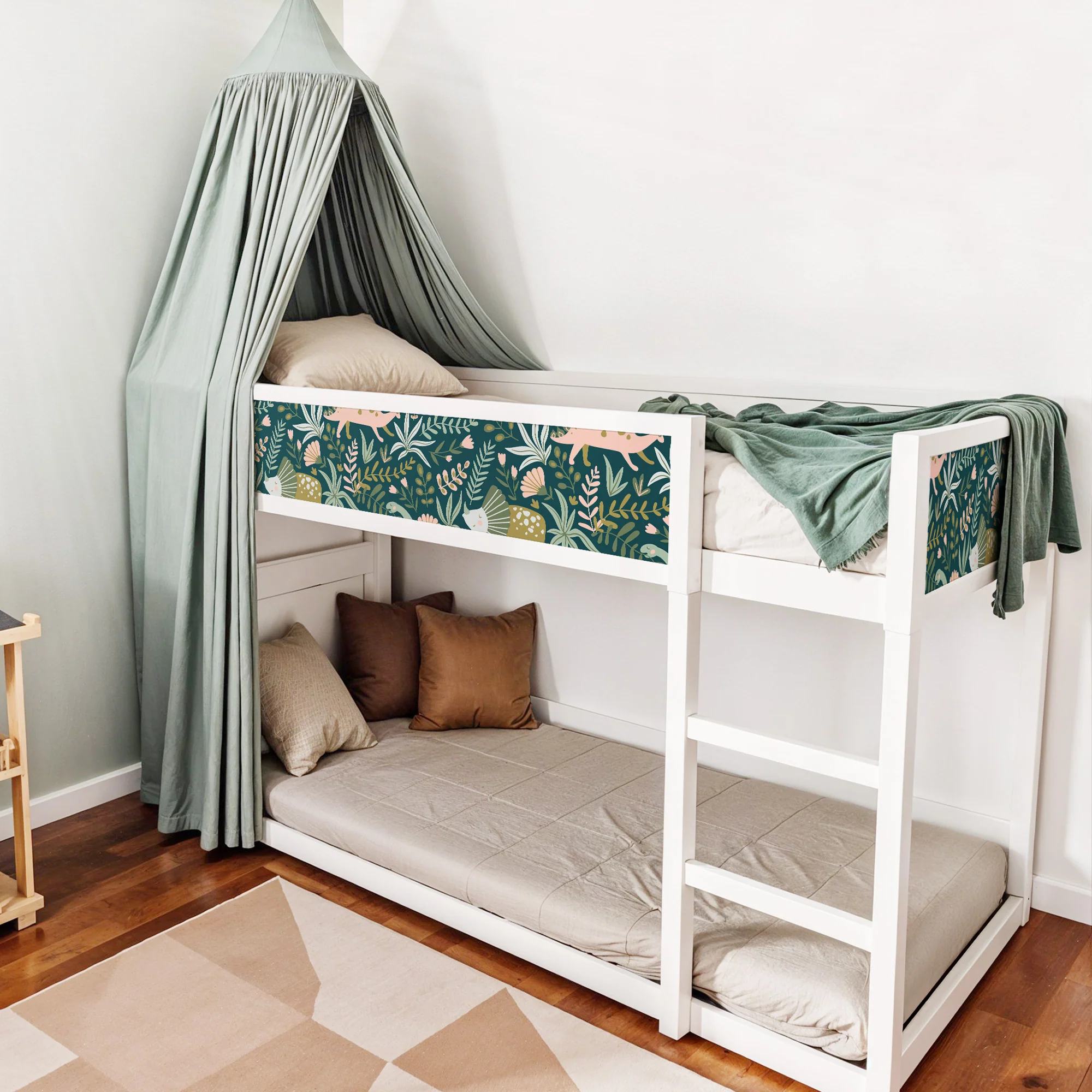 Bett­aufkleber Set für IKEA Kura - Dinos - Image 2