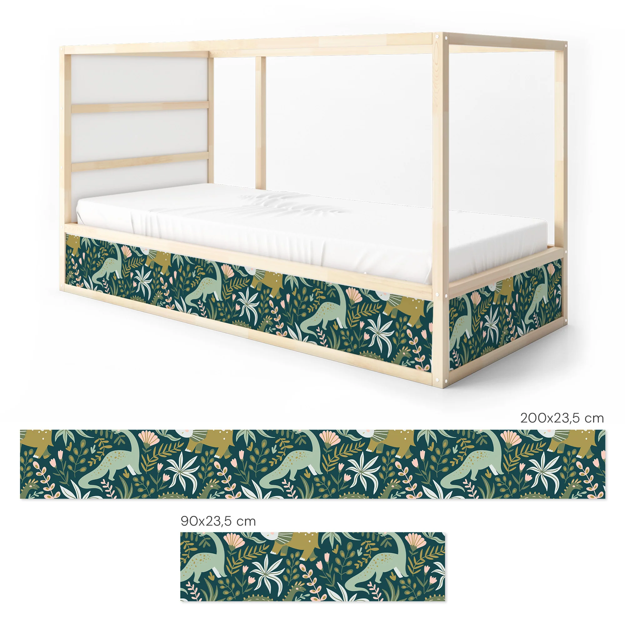 Bett­aufkleber Set für IKEA Kura - Dinos - Image 4