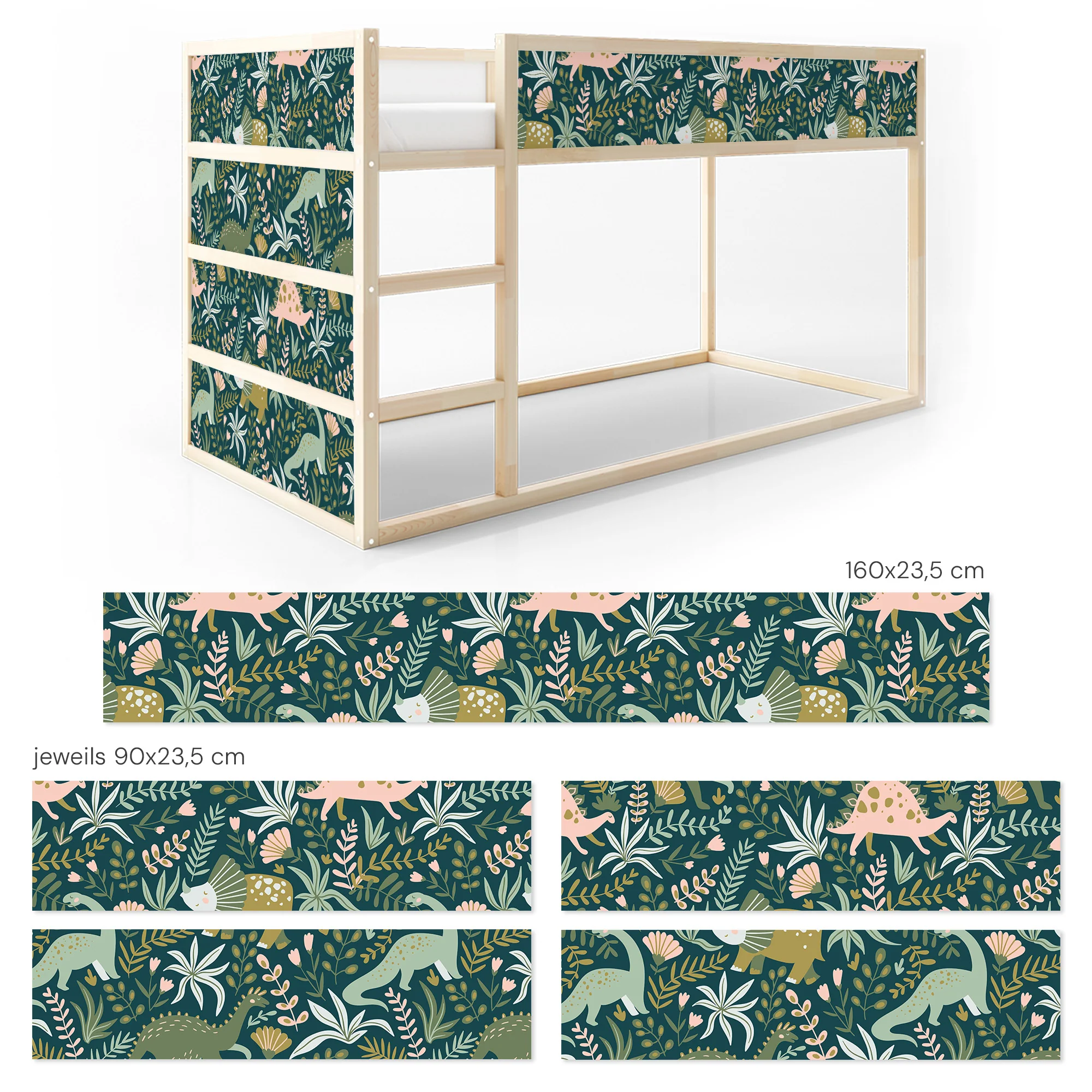Bett­aufkleber Set für IKEA Kura - Dinos - Image 5