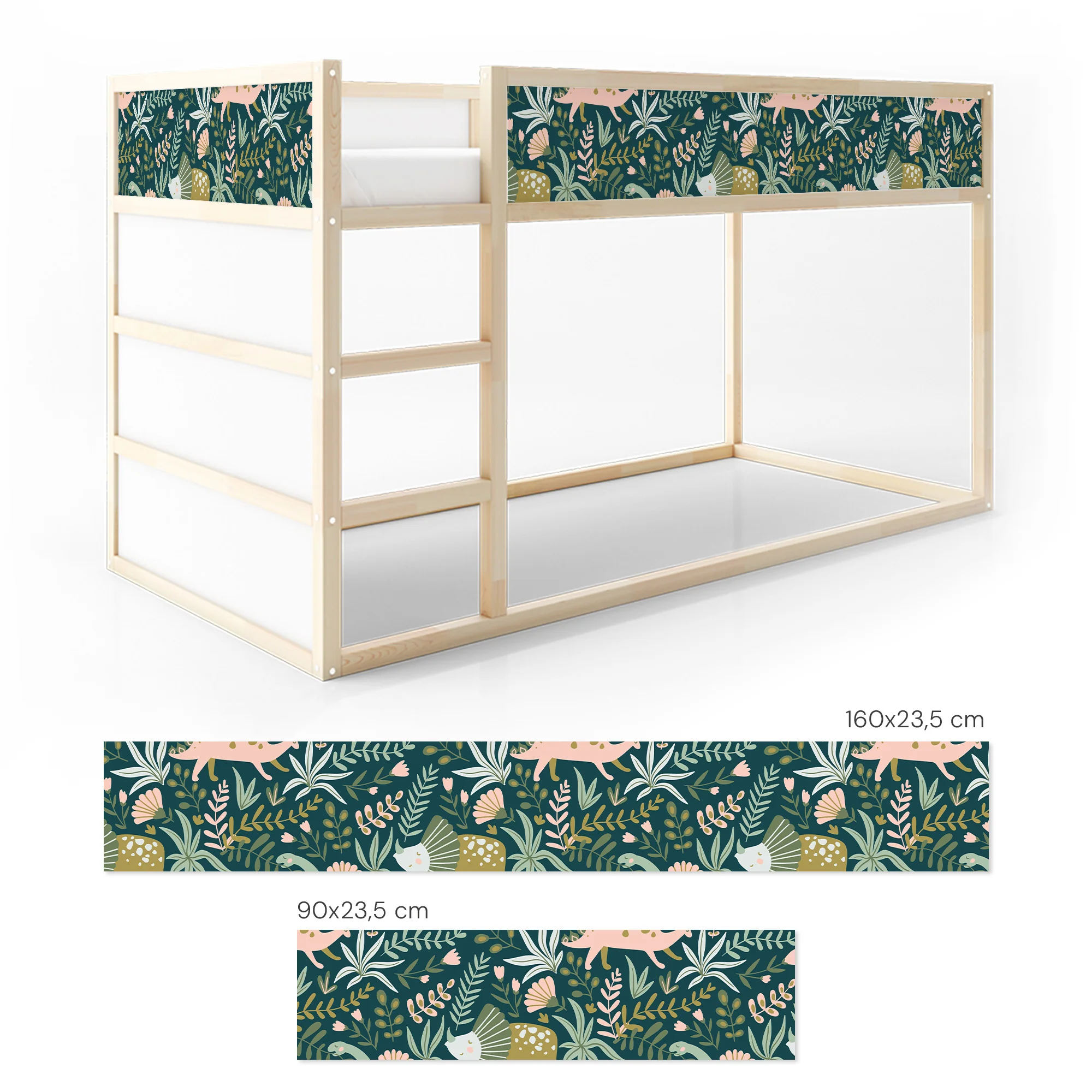 Bett­aufkleber Set für IKEA Kura - Dinos - Image 7