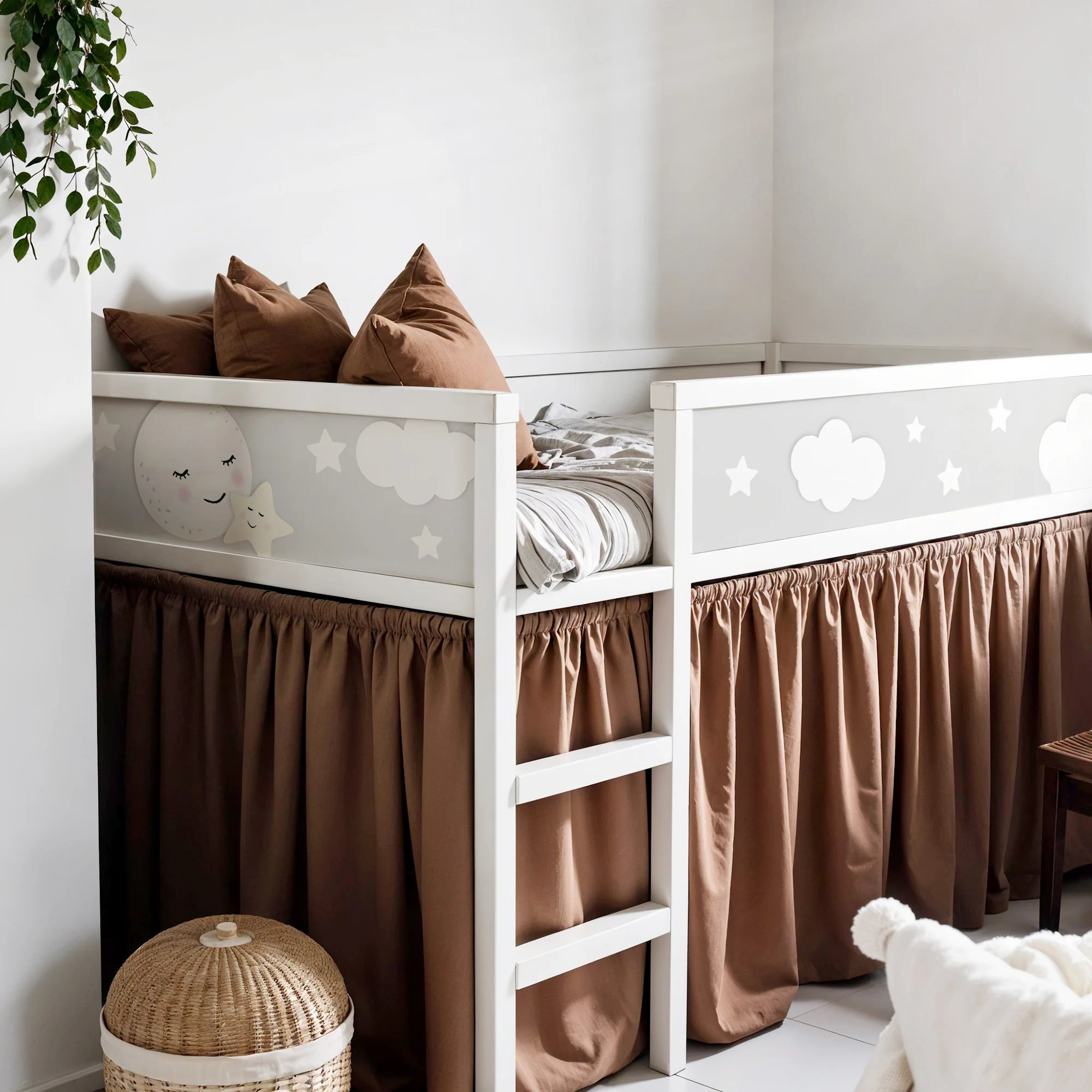 Bett­aufkleber Set für IKEA Kura - Mond mit Stern - Image 2