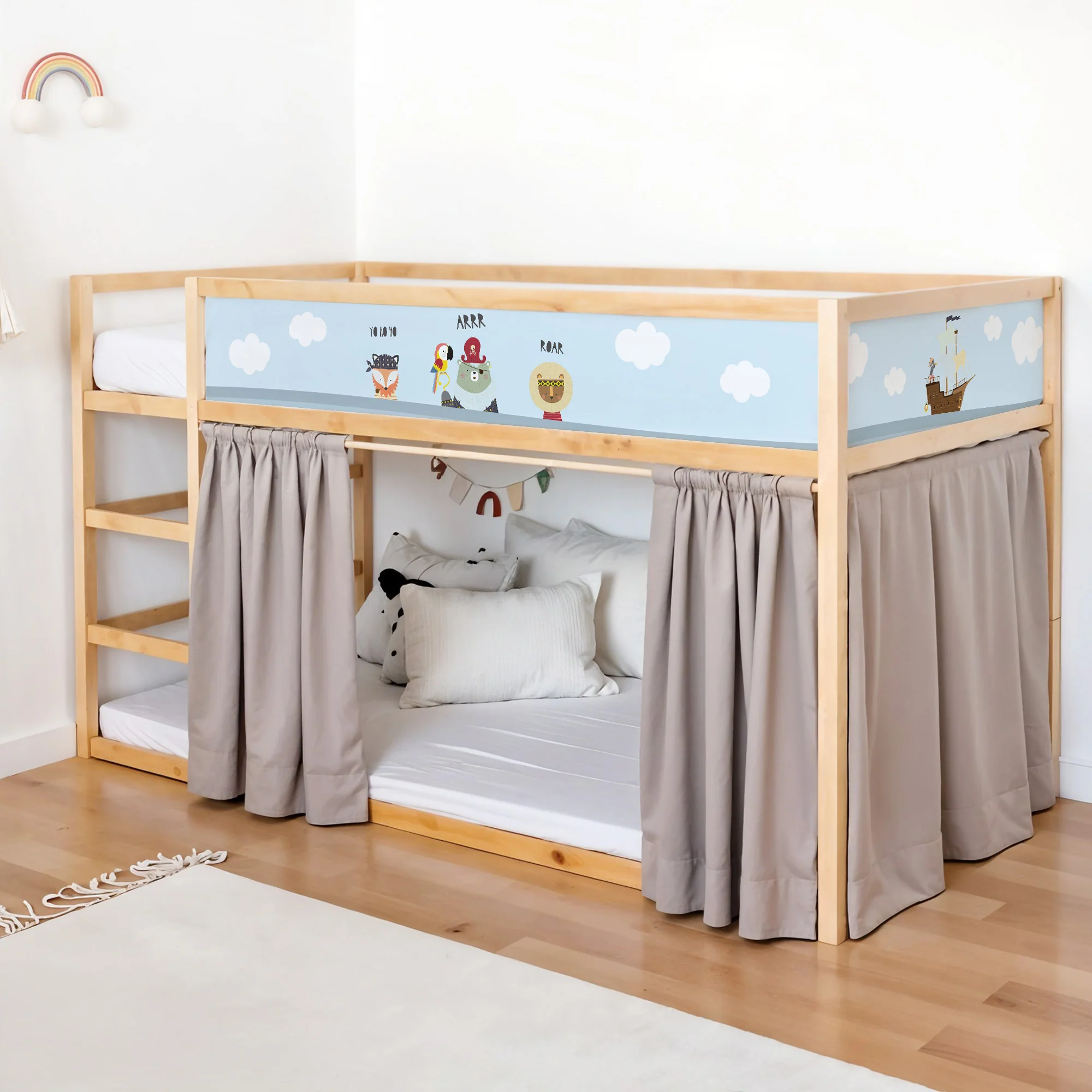 Bett­aufkleber Set für IKEA Kura - Piraten - Image 2