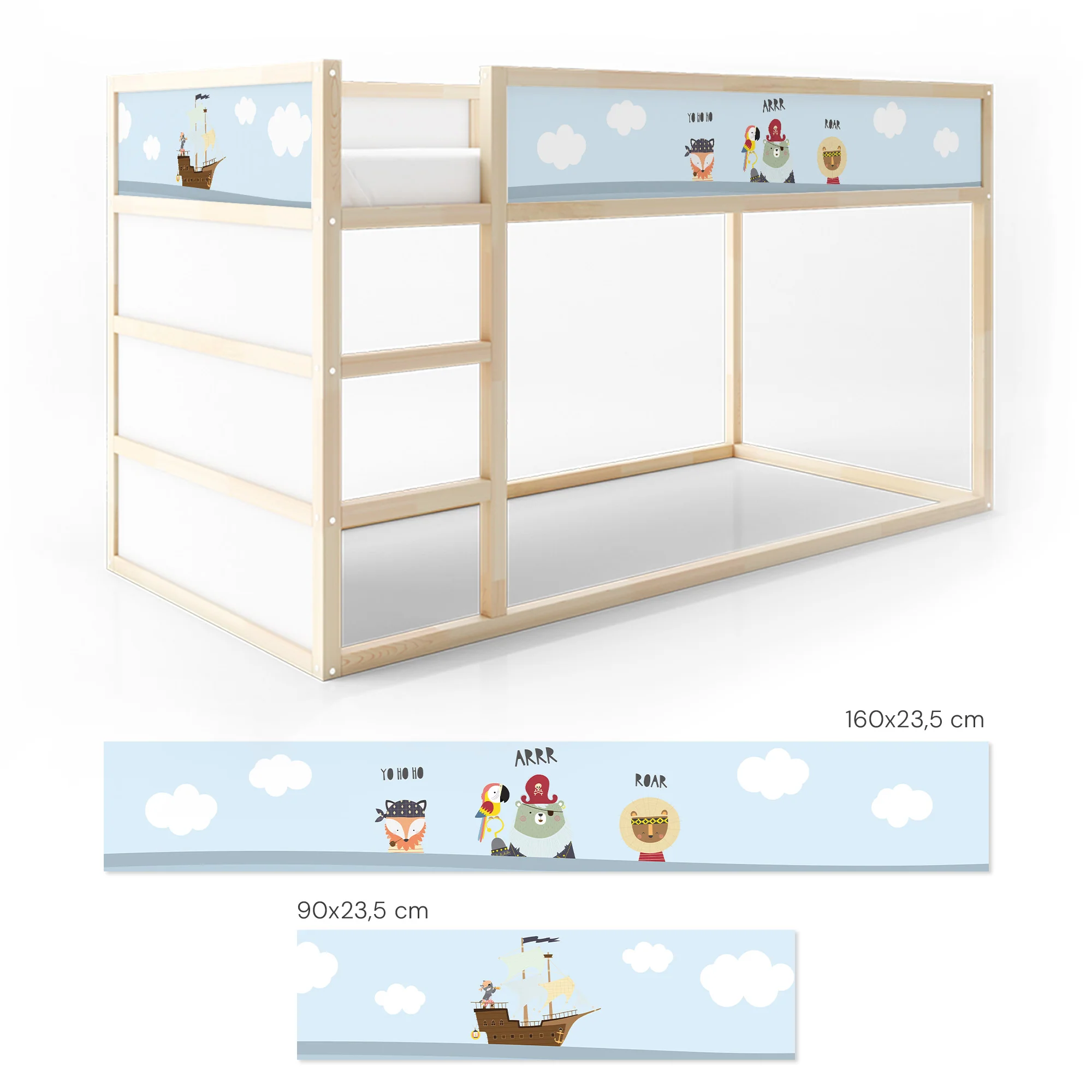 Bett­aufkleber Set für IKEA Kura - Piraten - Image 7