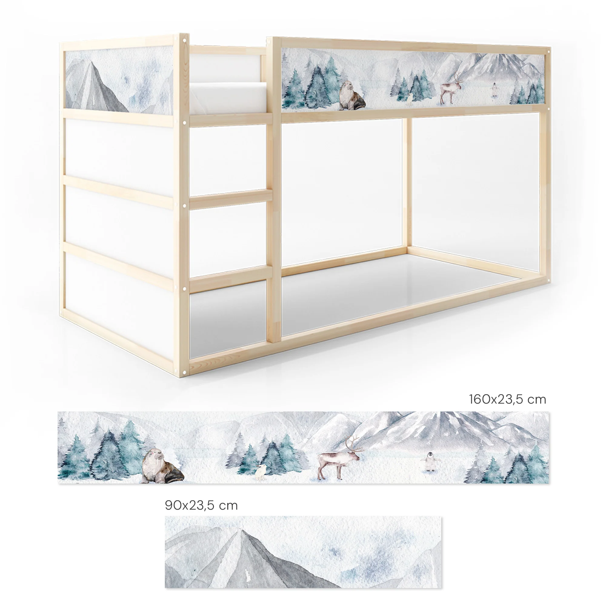 Bettaufkleber Set für IKEA Kura - Arktis Tiere - Image 6