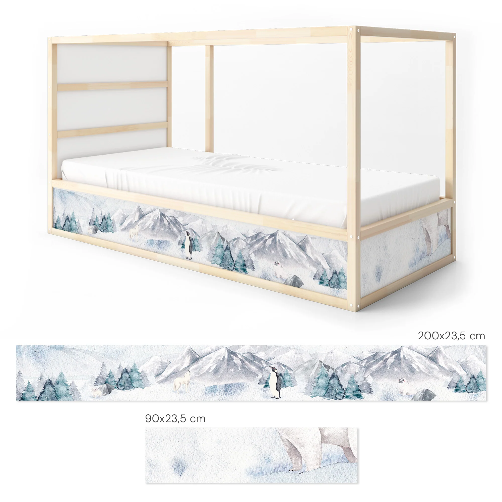 Bettaufkleber Set für IKEA Kura - Arktis Tiere - Image 7