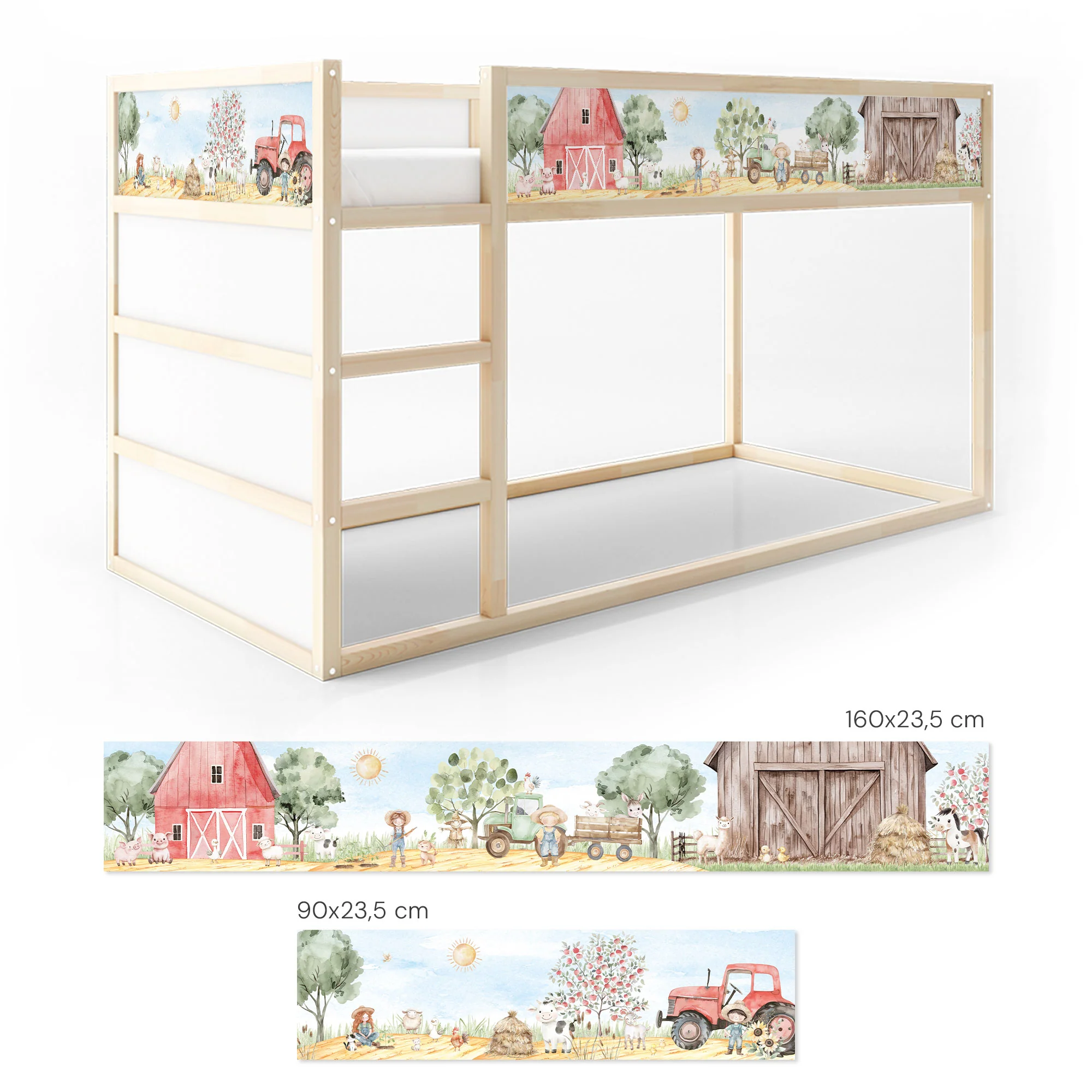 Bettaufkleber Set für IKEA Kura - Bauernhof - Image 6