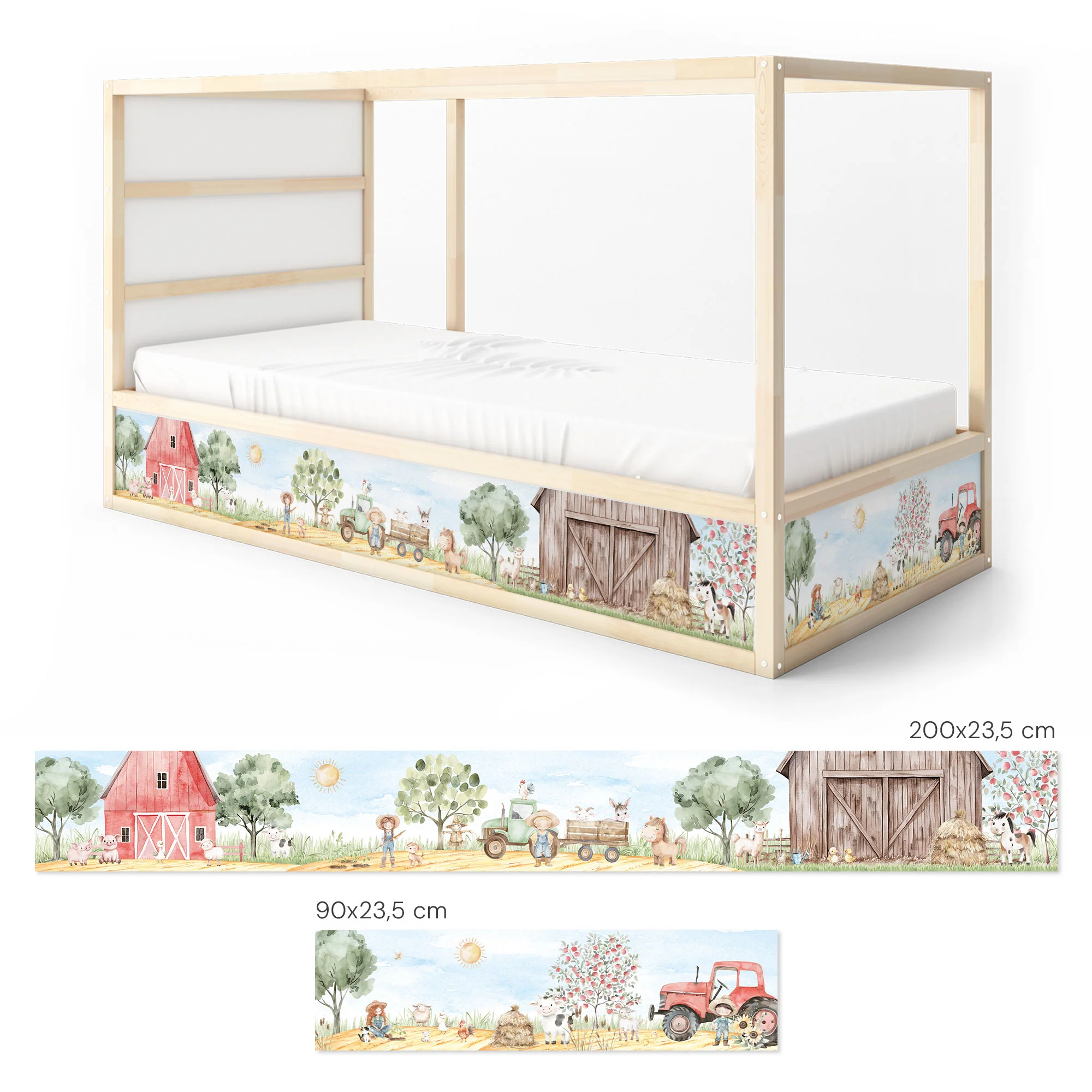 Bettaufkleber Set für IKEA Kura - Bauernhof - Image 8