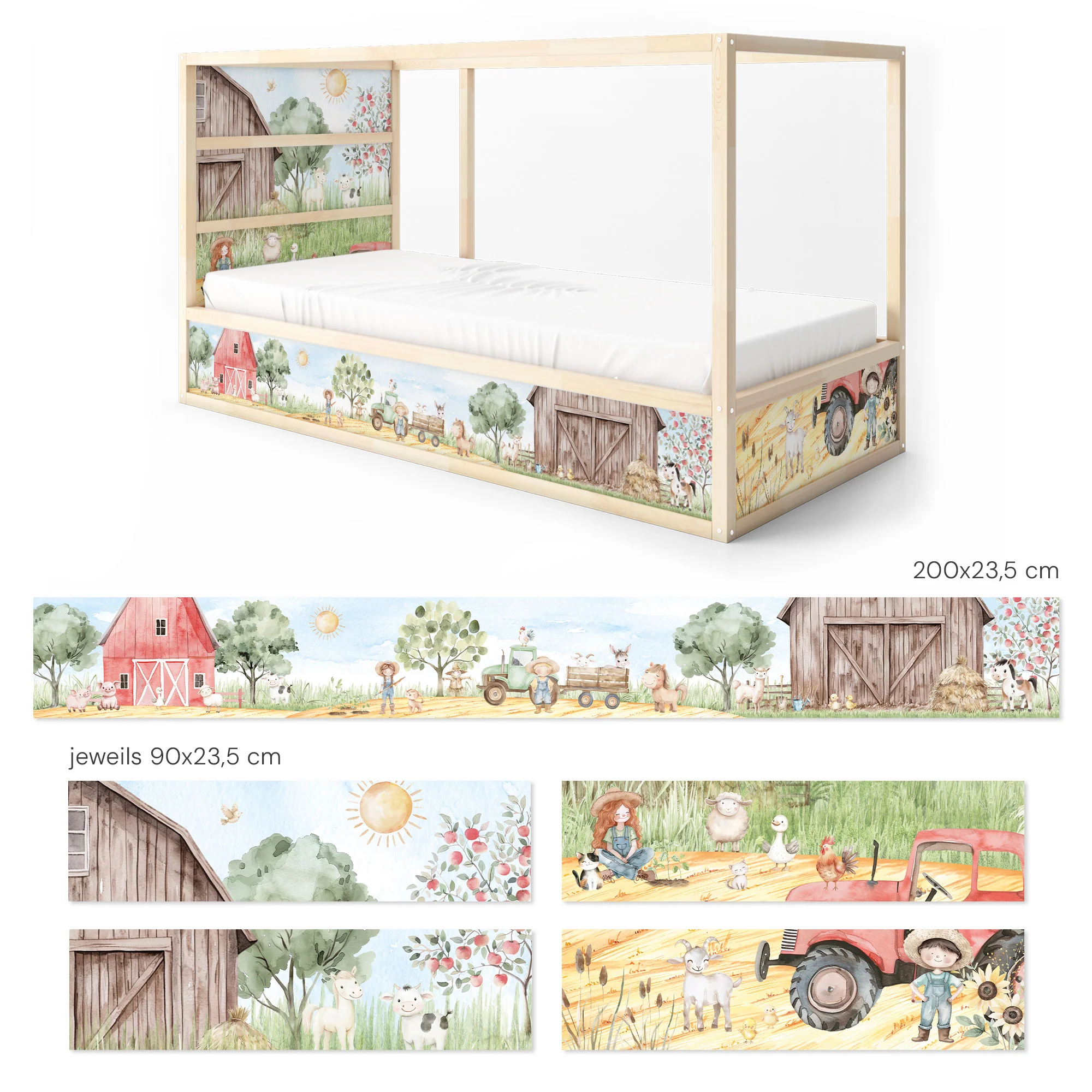 Bettaufkleber Set für IKEA Kura - Bauernhof - Image 9