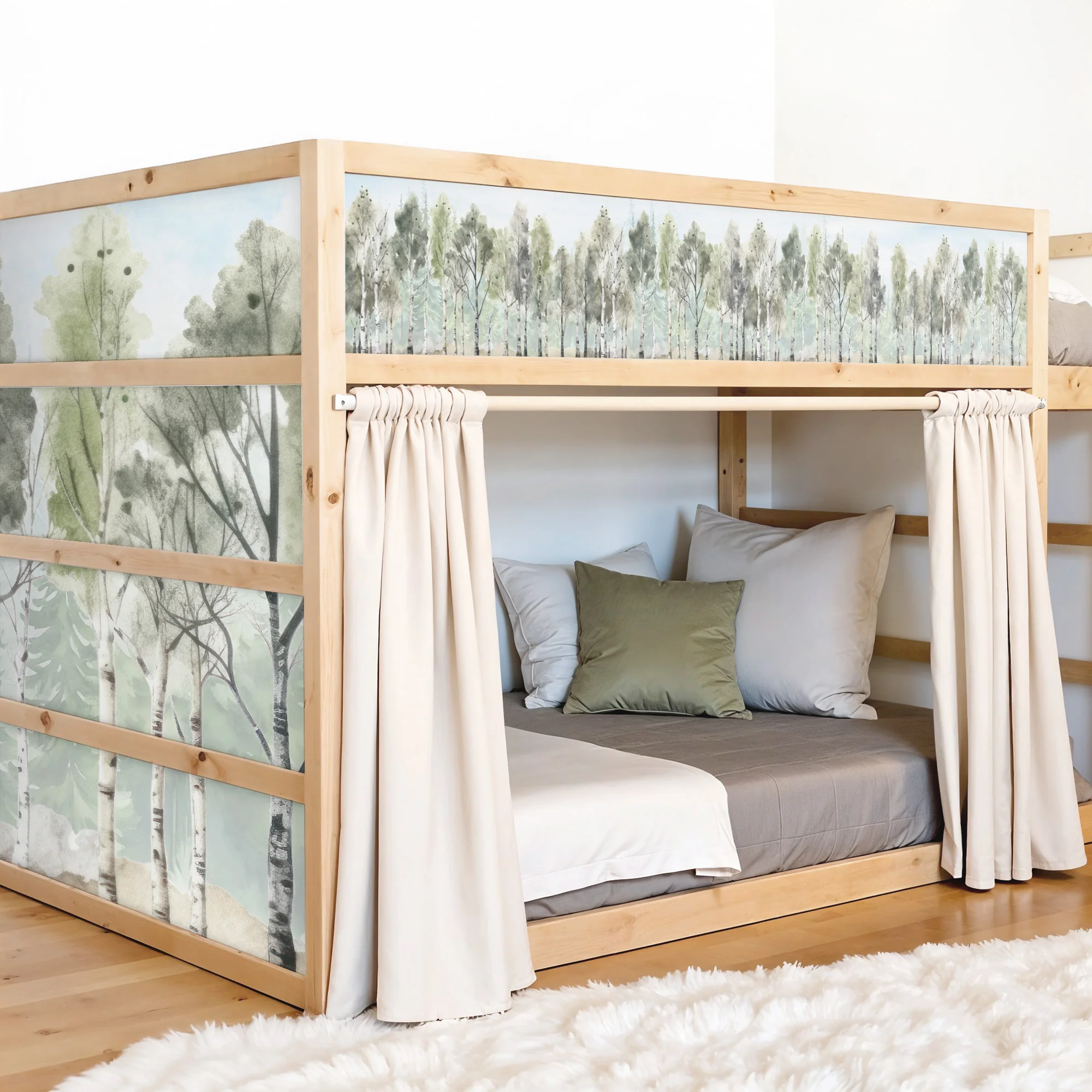Bettaufkleber Set für IKEA Kura - Birken - Image 4