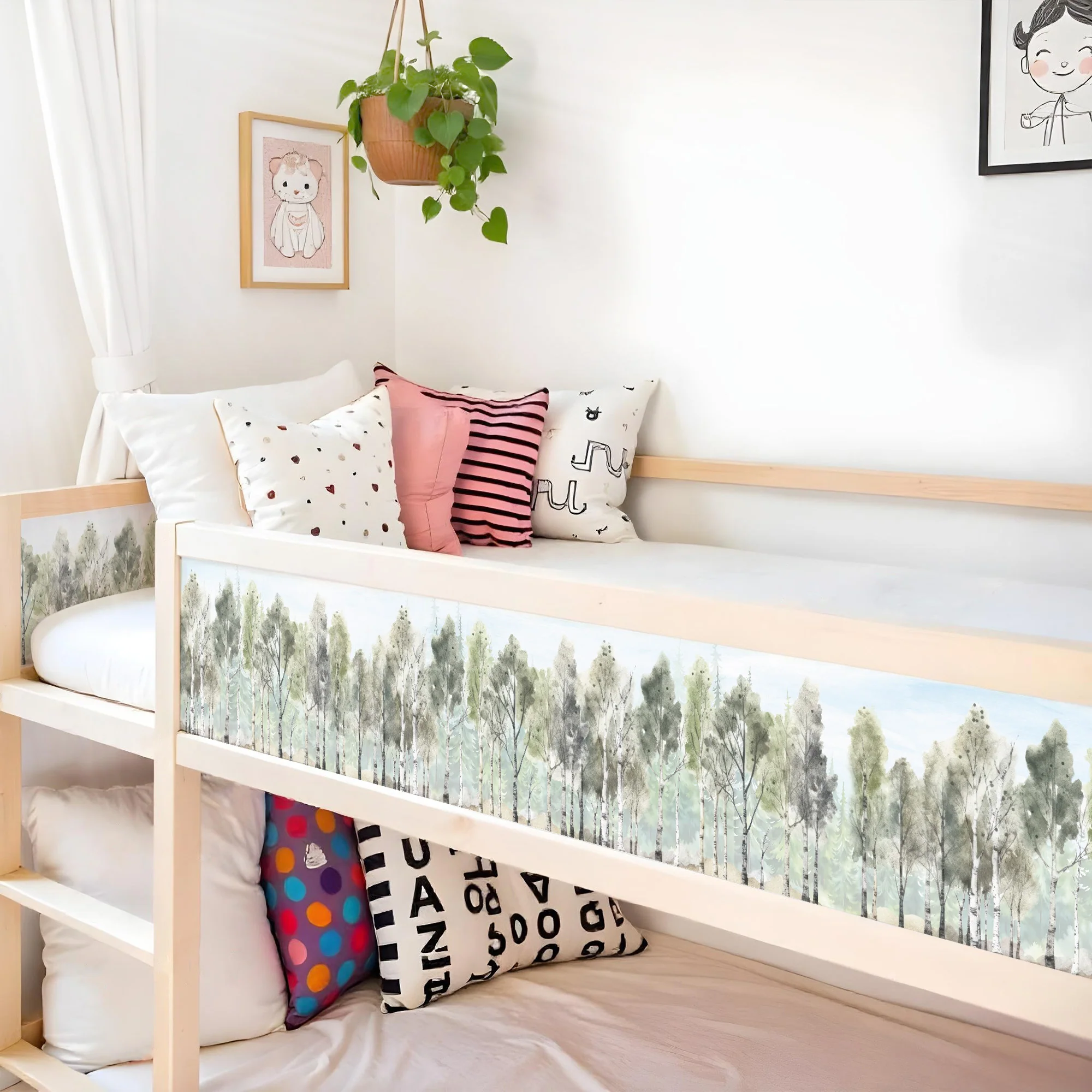 Bettaufkleber Set für IKEA Kura - Birken - Image 5