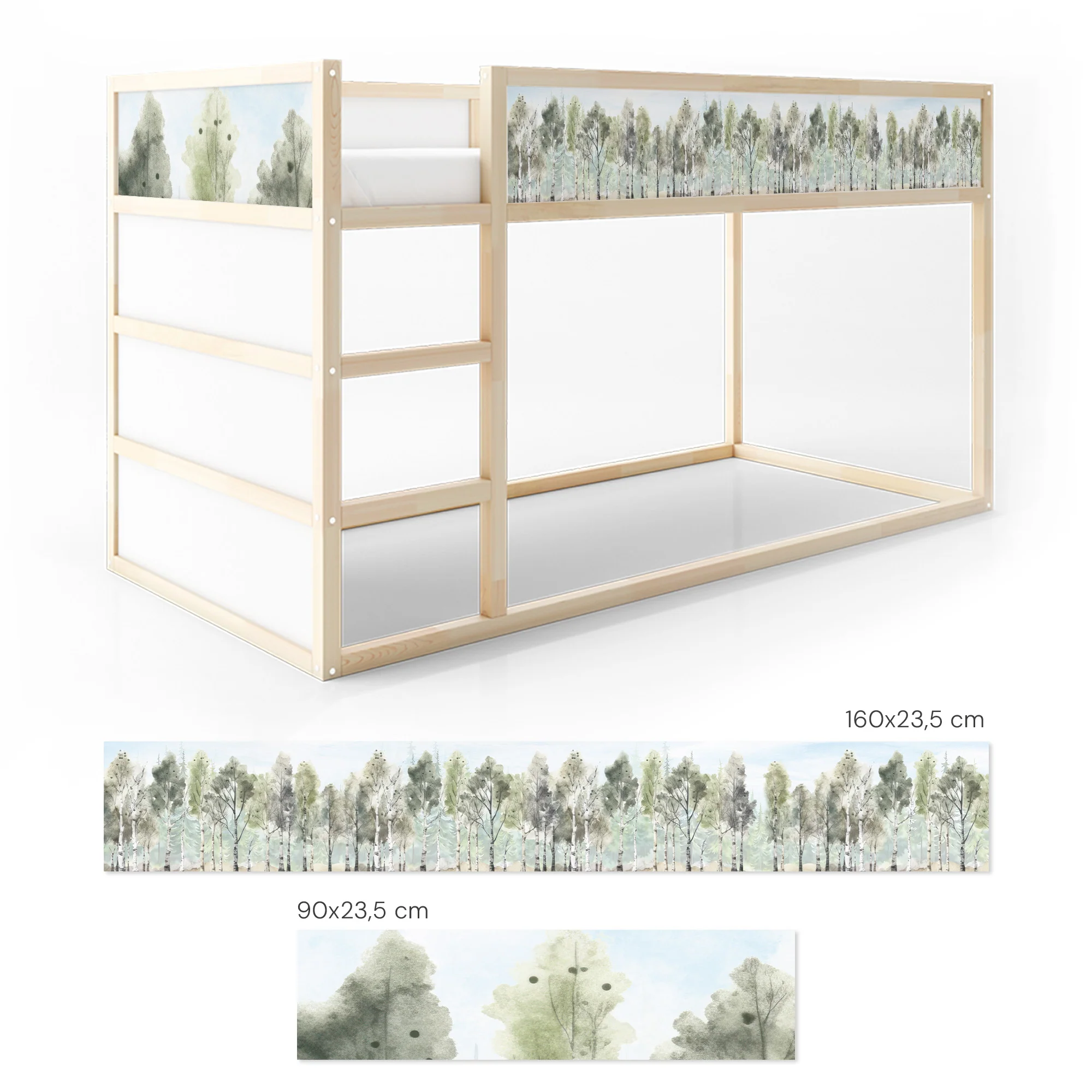 Bettaufkleber Set für IKEA Kura - Birken - Image 6