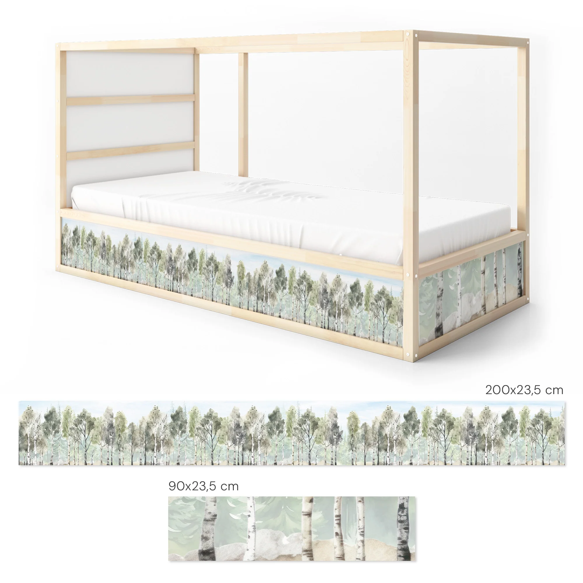 Bettaufkleber Set für IKEA Kura - Birken - Image 7