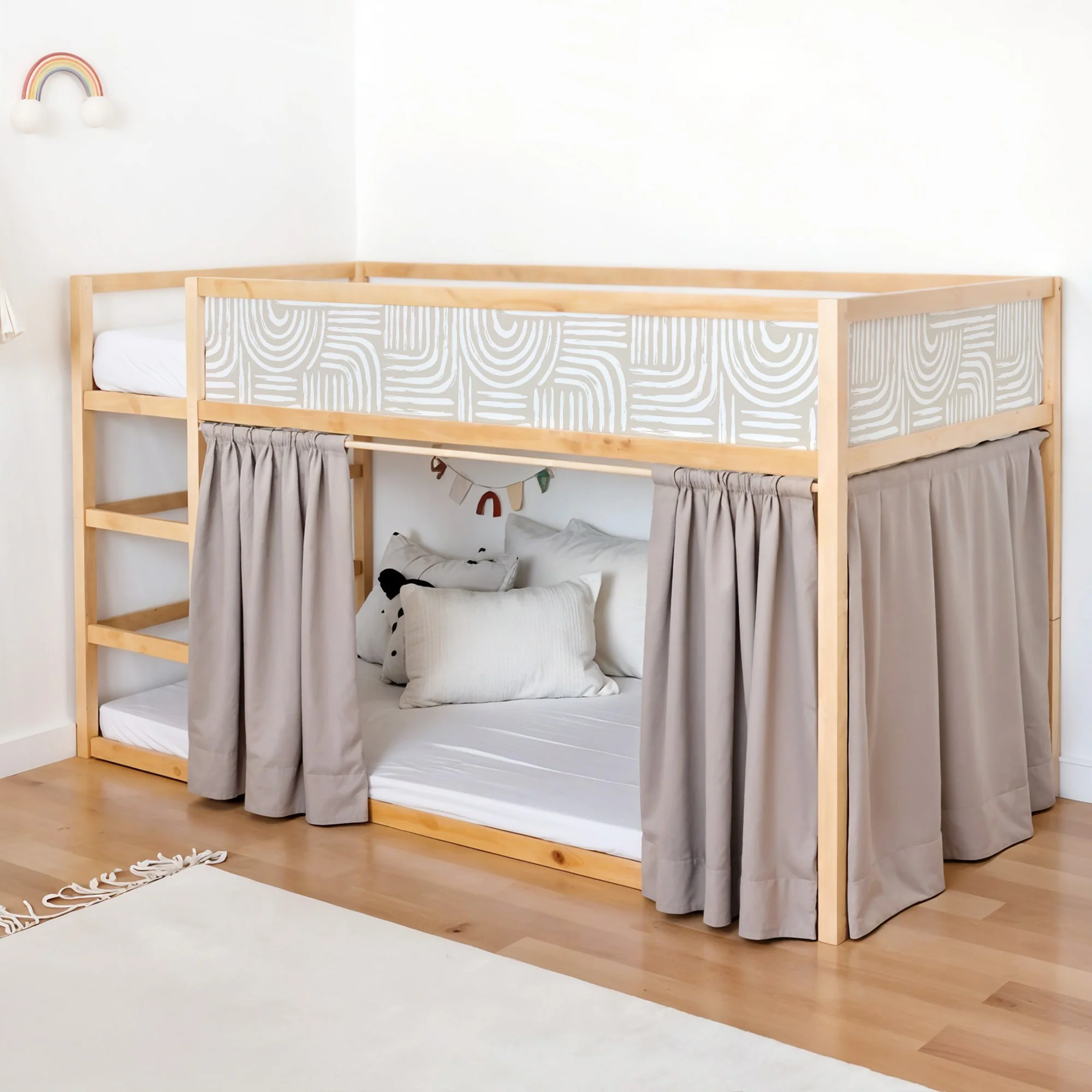 Bettaufkleber Set für IKEA Kura - Bogen Nude - Image 4