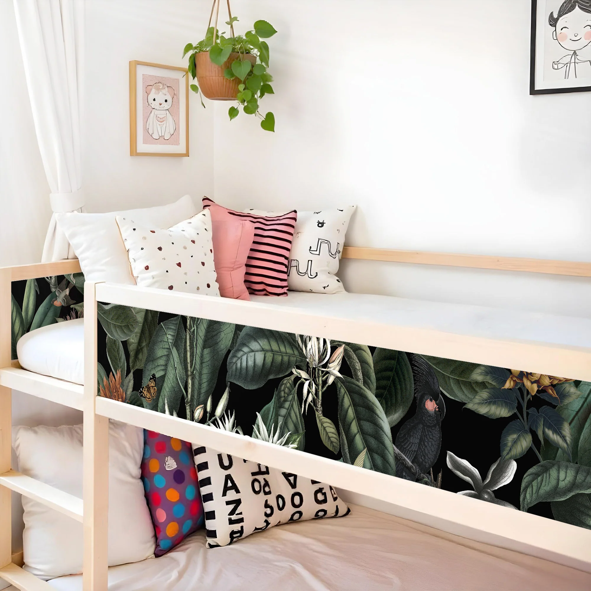 Bettaufkleber Set für IKEA Kura - Botanical Jungle - Image 5