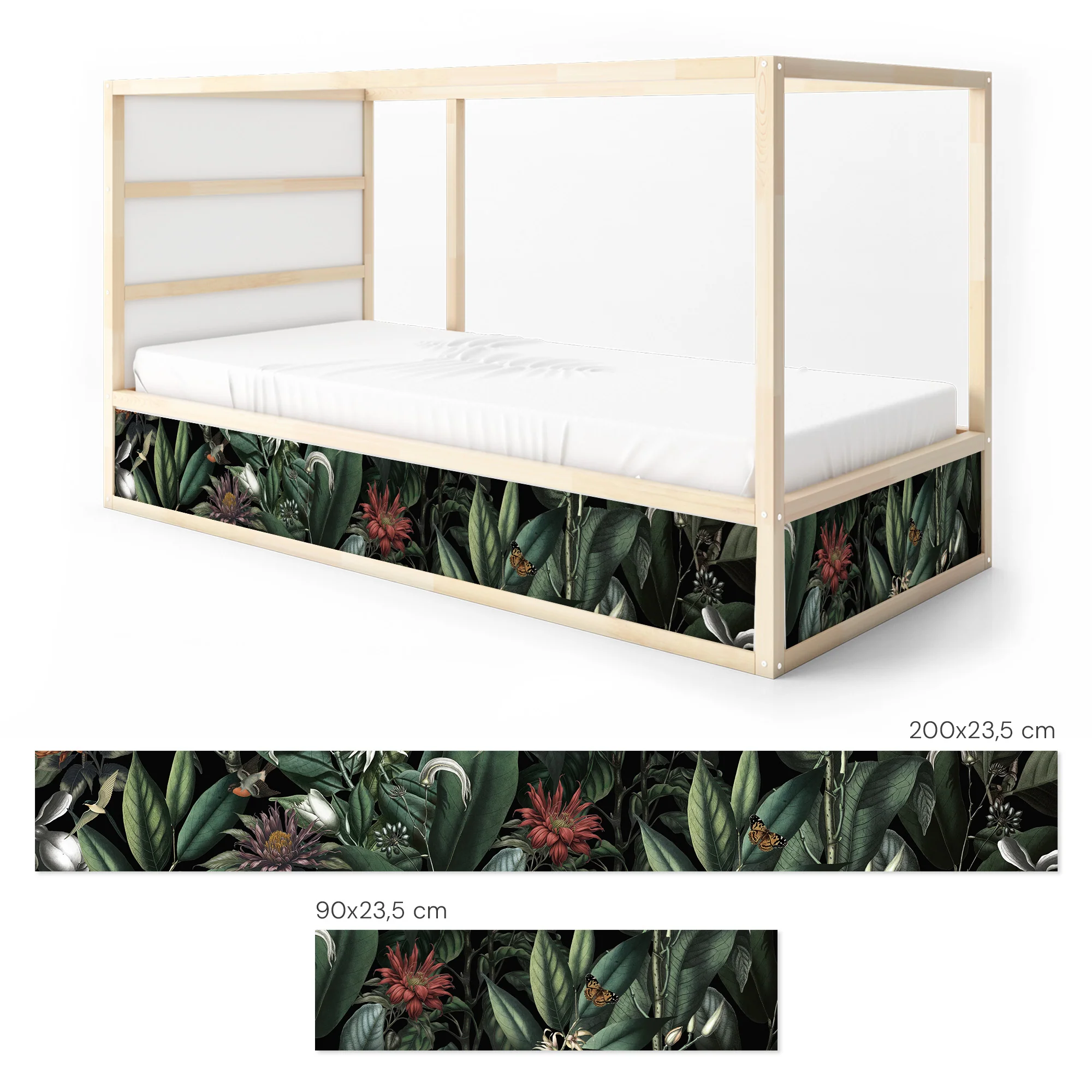Bettaufkleber Set für IKEA Kura - Botanical Jungle - Image 7