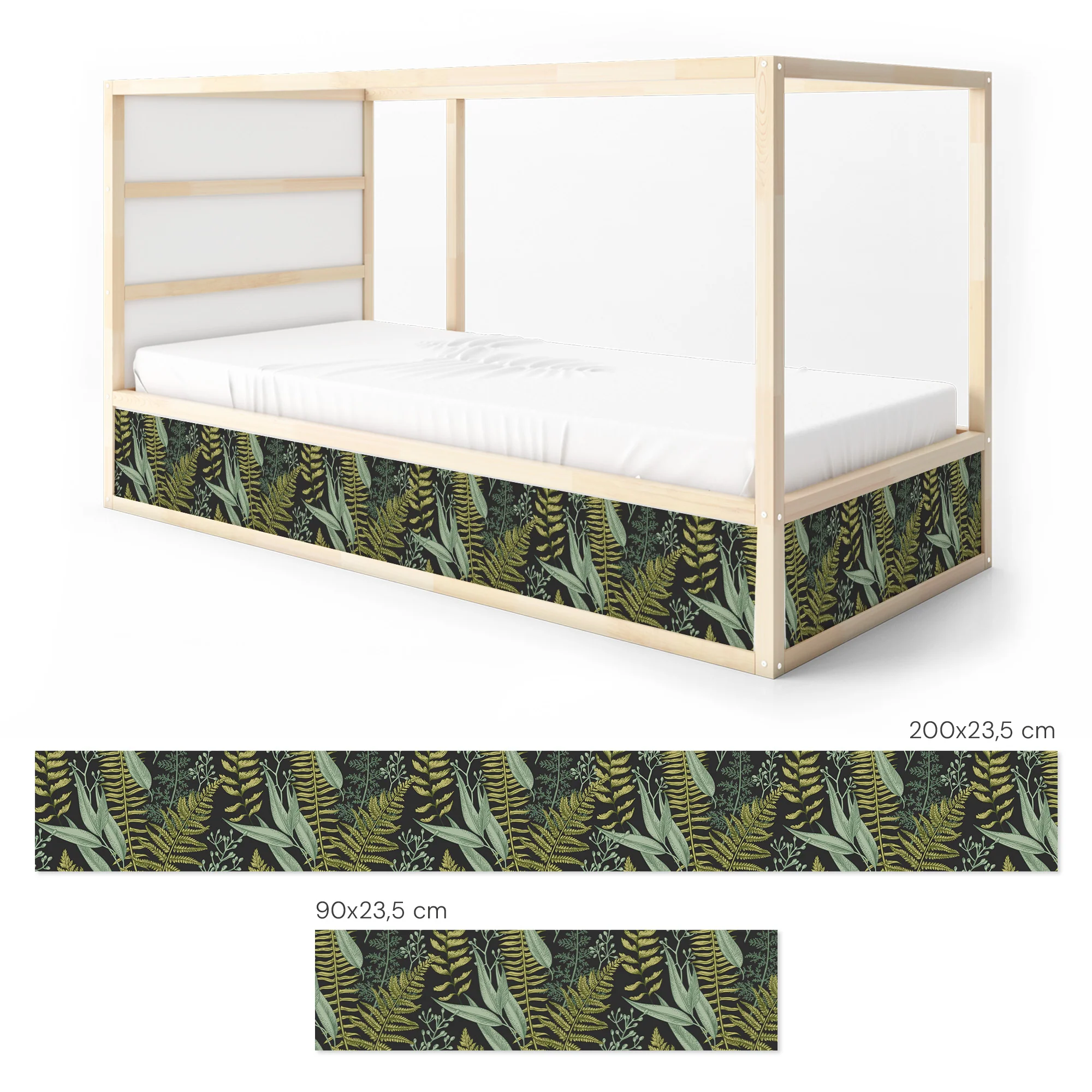 Bettaufkleber Set für IKEA Kura - Botanisches Farn-Muster - Image 7