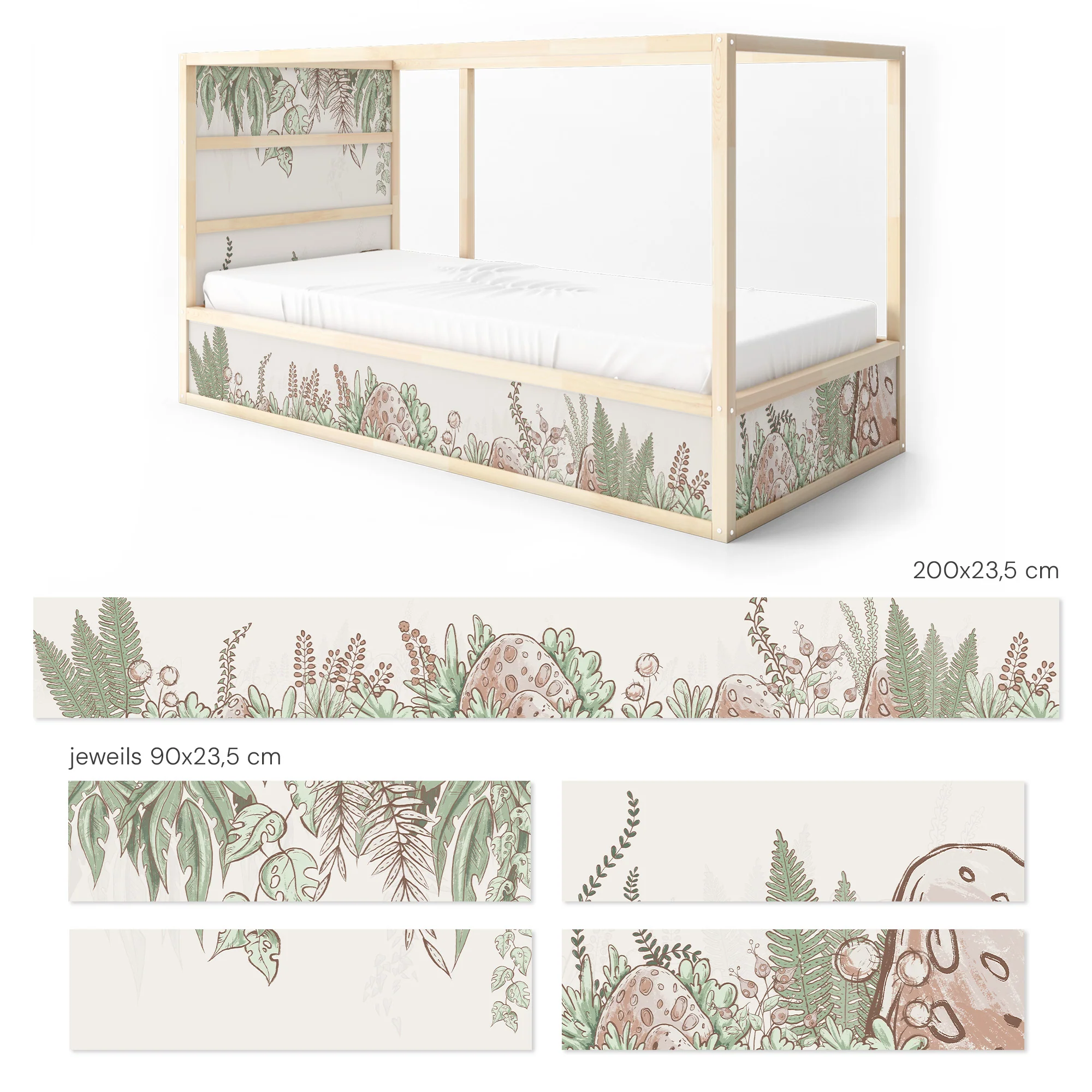 Bettaufkleber Set für IKEA Kura - Comic Dschungel - Image 10