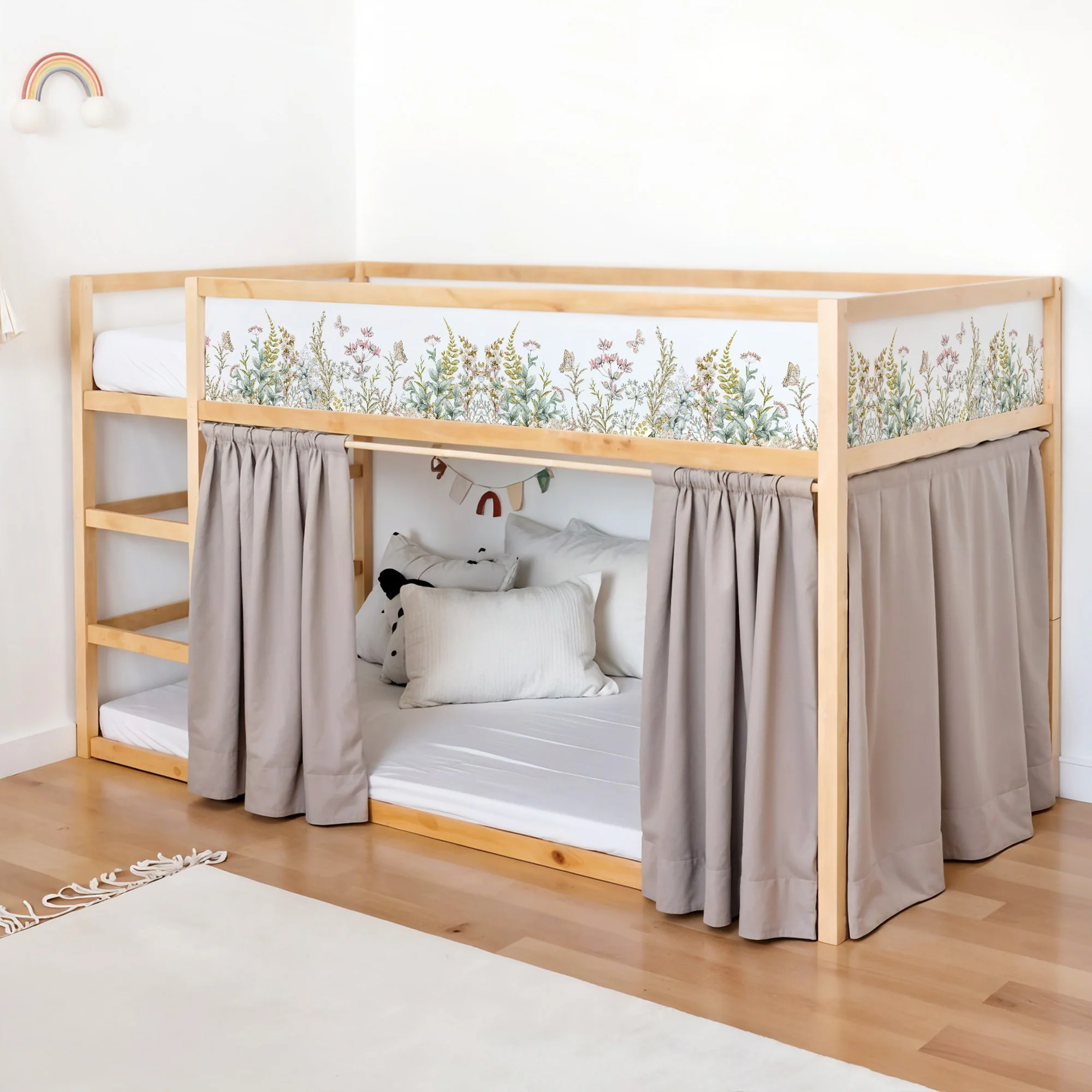 Bettaufkleber Set für IKEA Kura - Frühlingswiese - Image 5