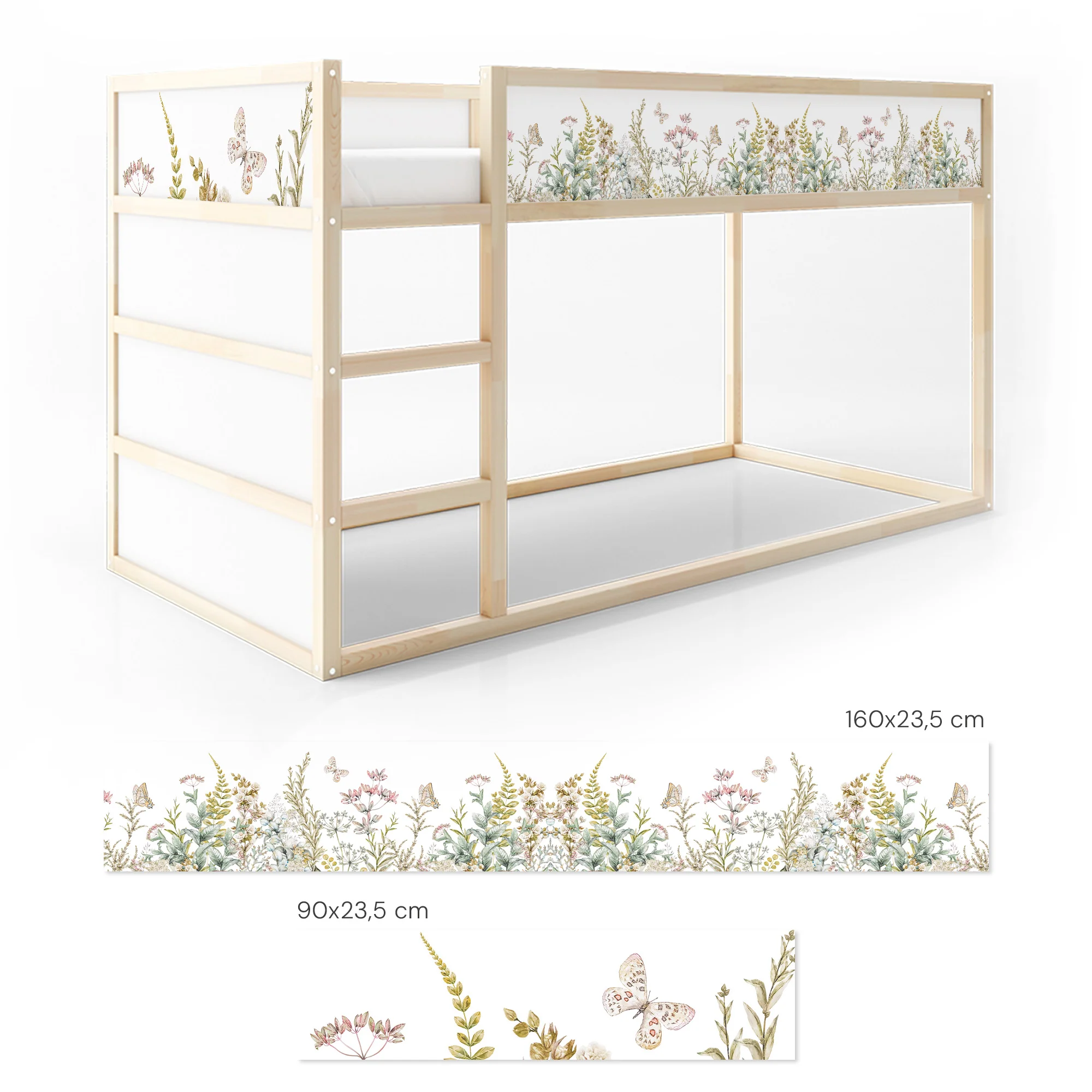 Bettaufkleber Set für IKEA Kura - Frühlingswiese - Image 6