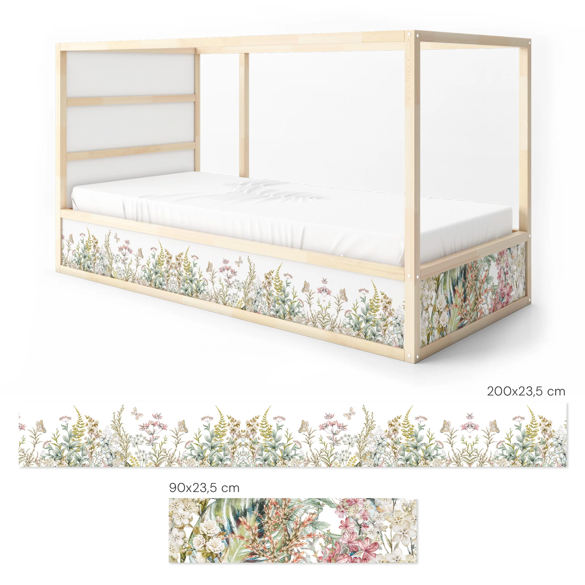 Bettaufkleber Set für IKEA Kura - Frühlingswiese - Image 7