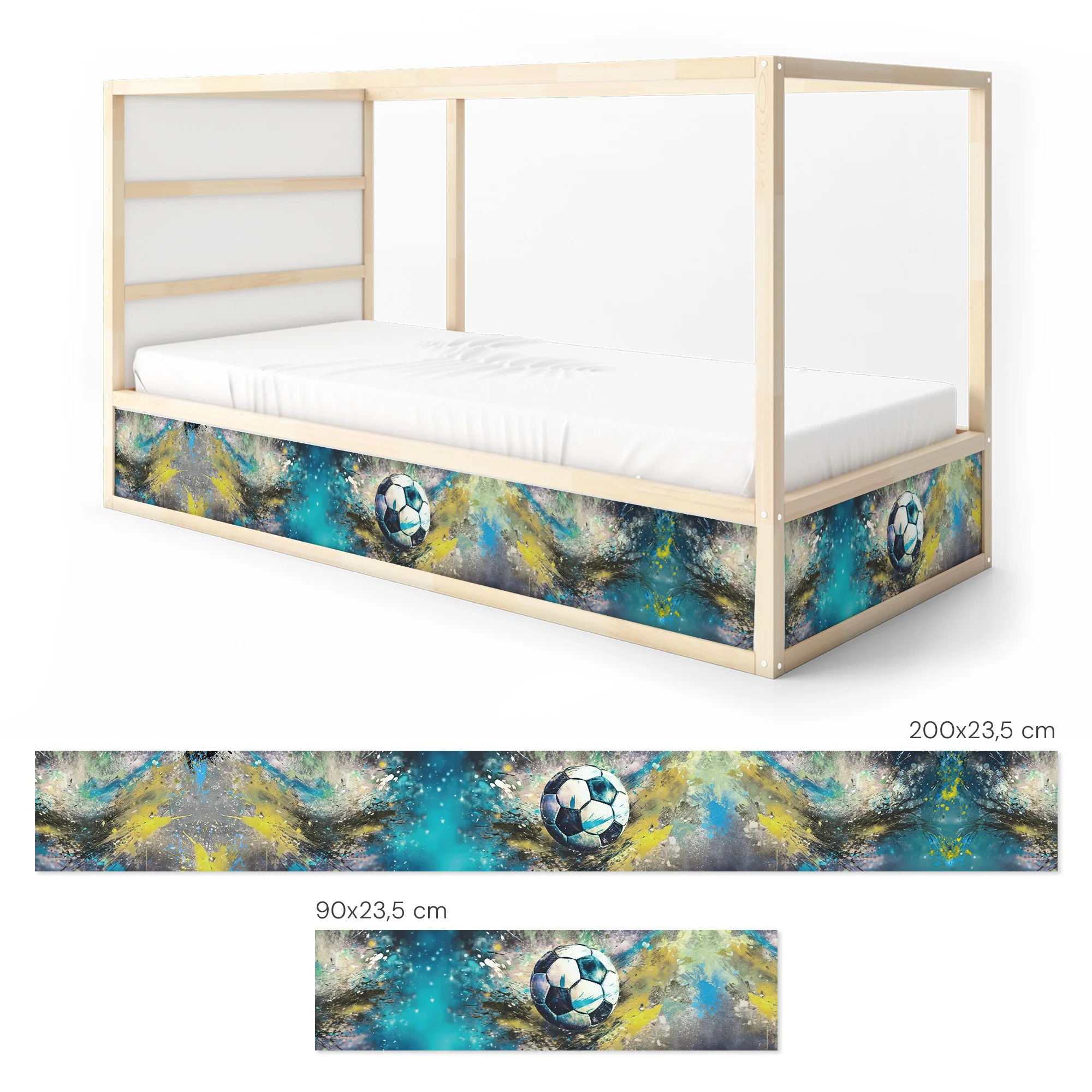 Bettaufkleber Set für IKEA Kura - Fußball Watercolor - Image 9