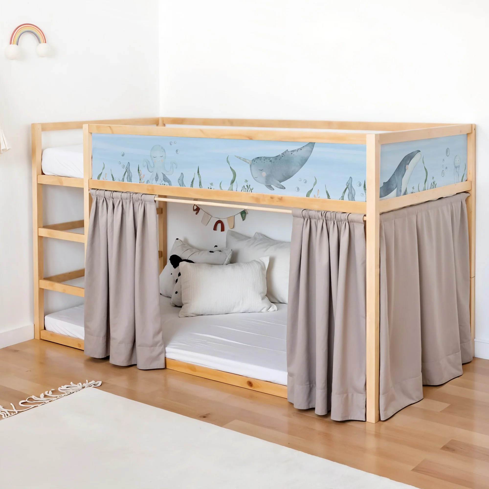 Bettaufkleber Set für IKEA Kura - Meeresboden - Image 3