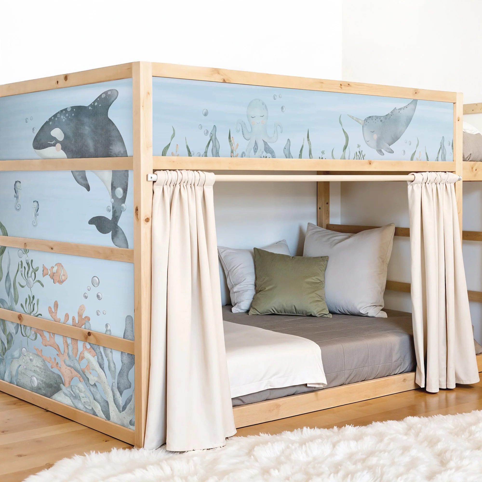 Bettaufkleber Set für IKEA Kura - Meeresboden - Image 4
