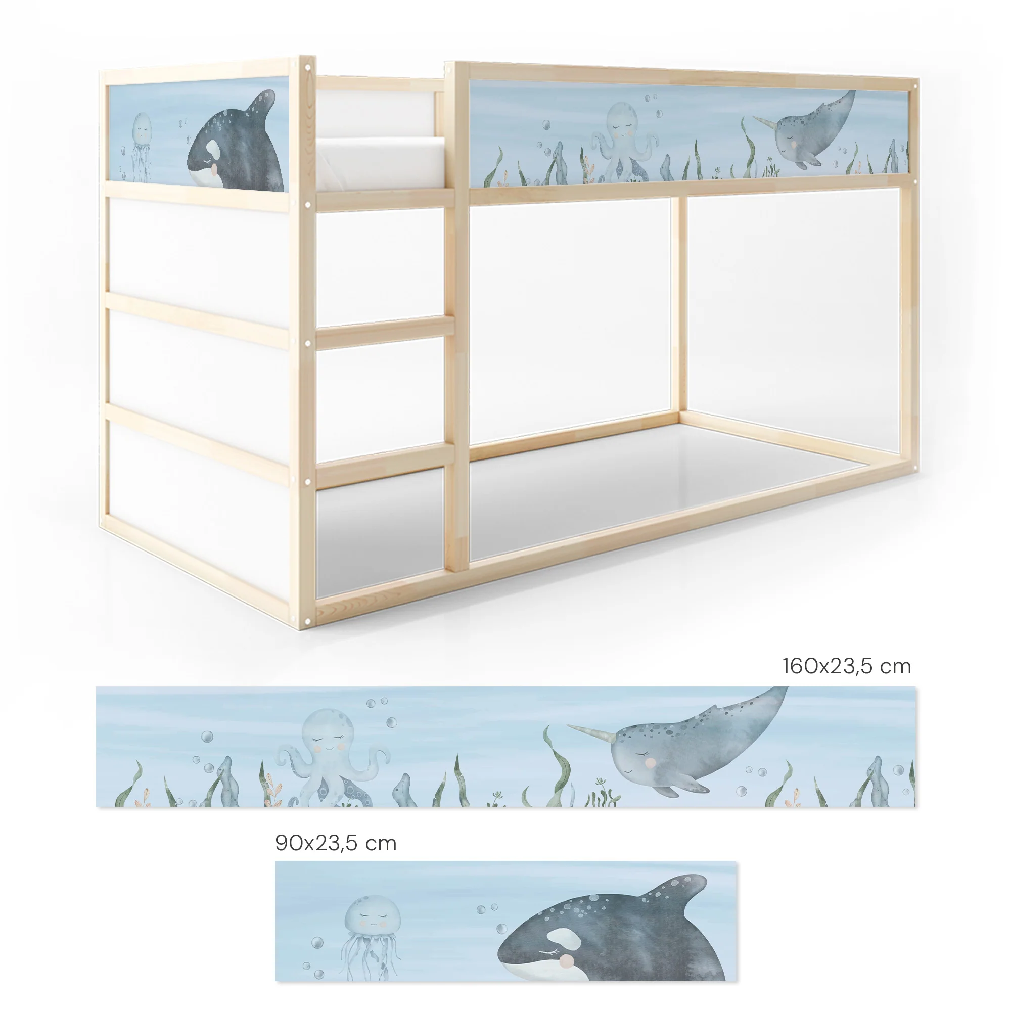 Bettaufkleber Set für IKEA Kura - Meeresboden - Image 7