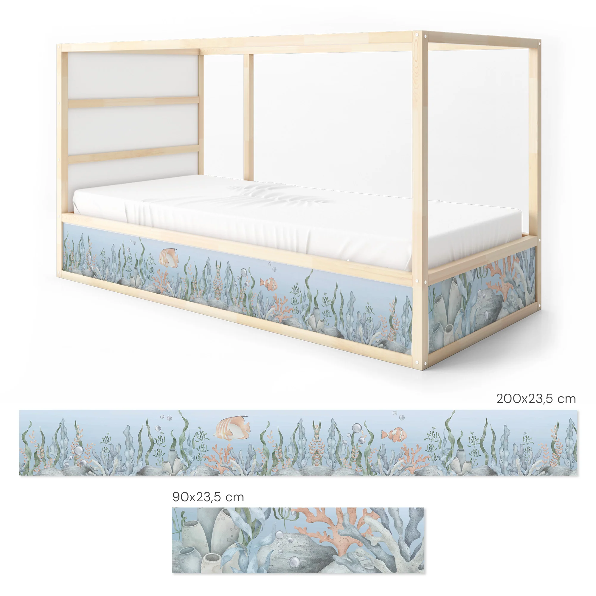 Bettaufkleber Set für IKEA Kura - Meeresboden - Image 8