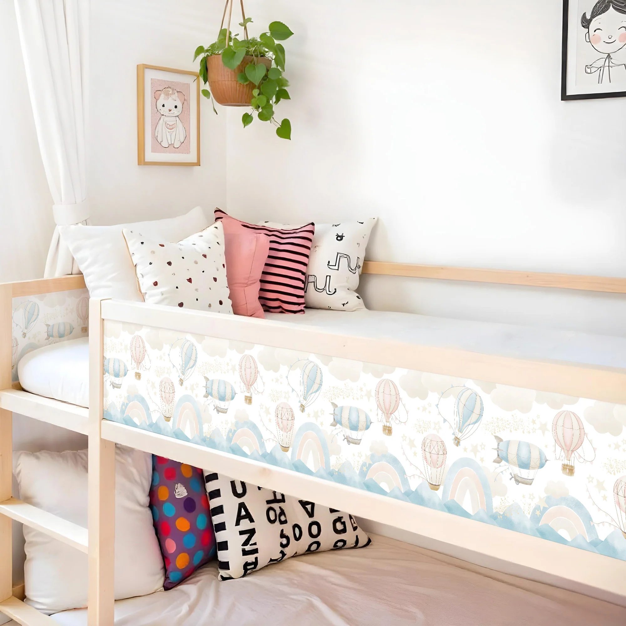 Bettaufkleber Set für IKEA Kura - Pastell Luftfahrt - Image 3