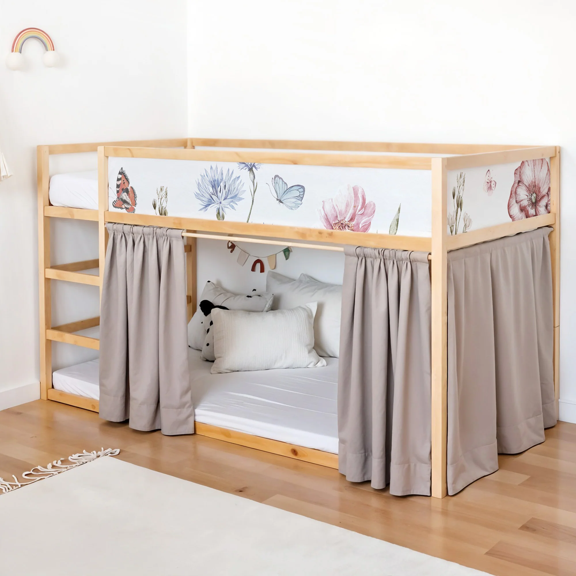 Bettaufkleber Set für IKEA Kura - Schmetterlingsgarten - Image 4