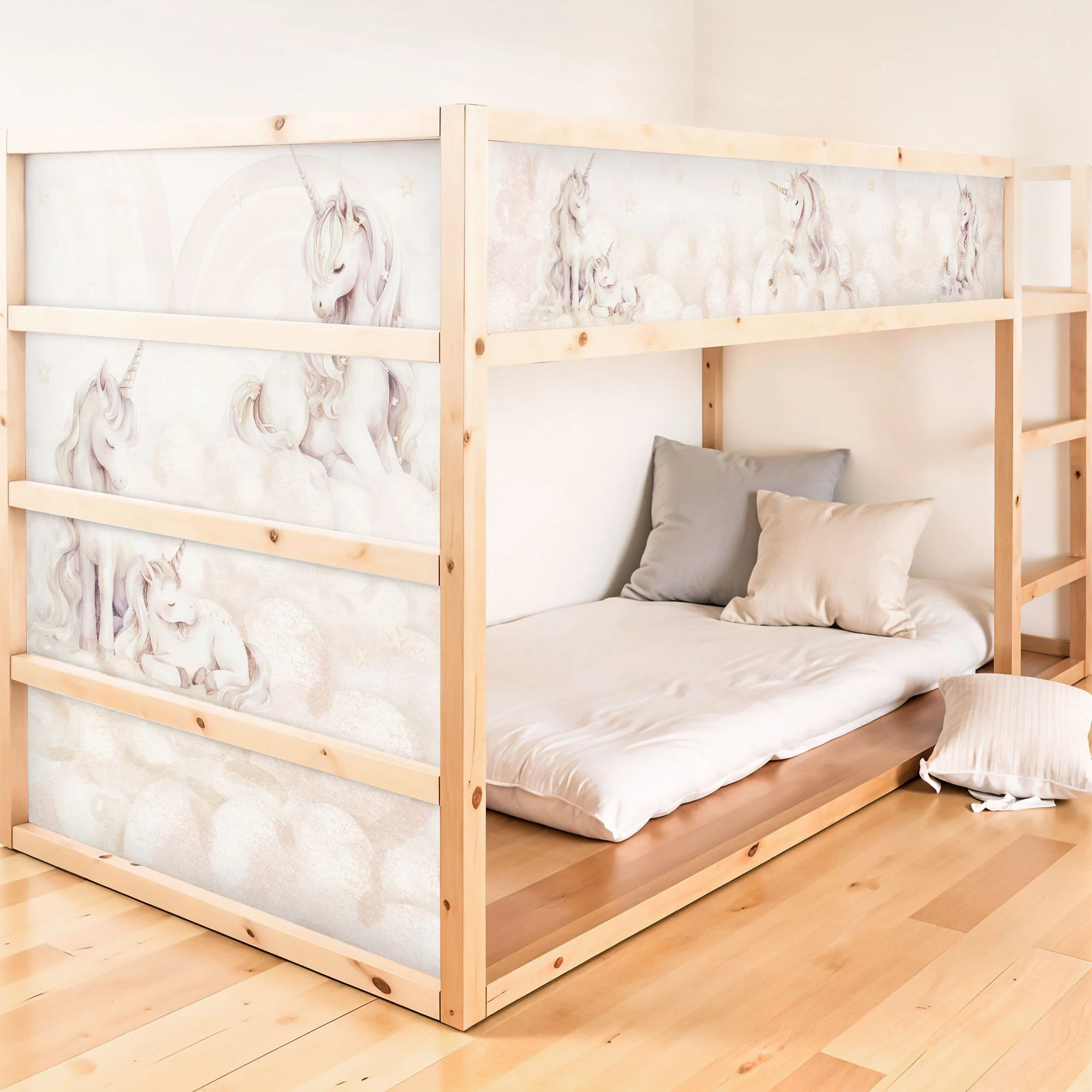 Bettaufkleber Set für IKEA Kura - Traumhafte Einhornwelt - Image 2