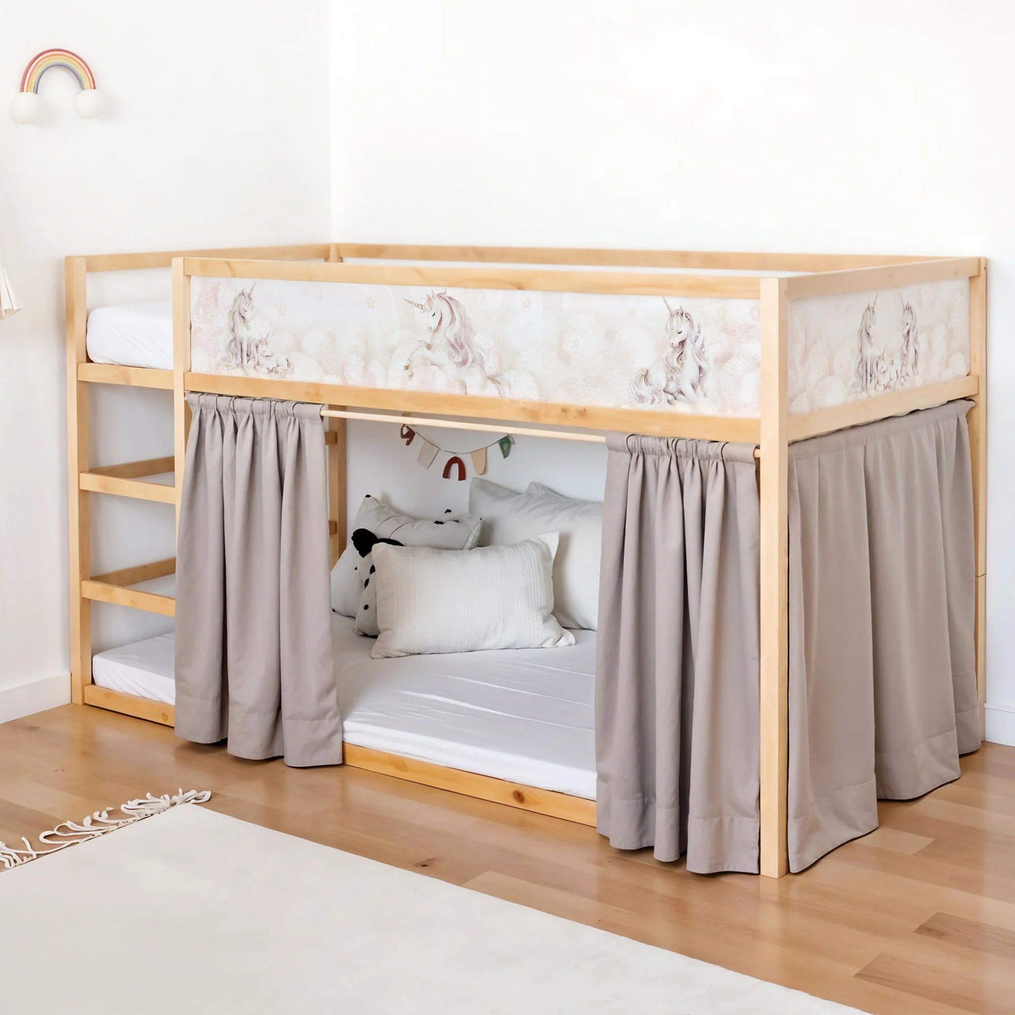 Bettaufkleber Set für IKEA Kura - Traumhafte Einhornwelt - Image 3