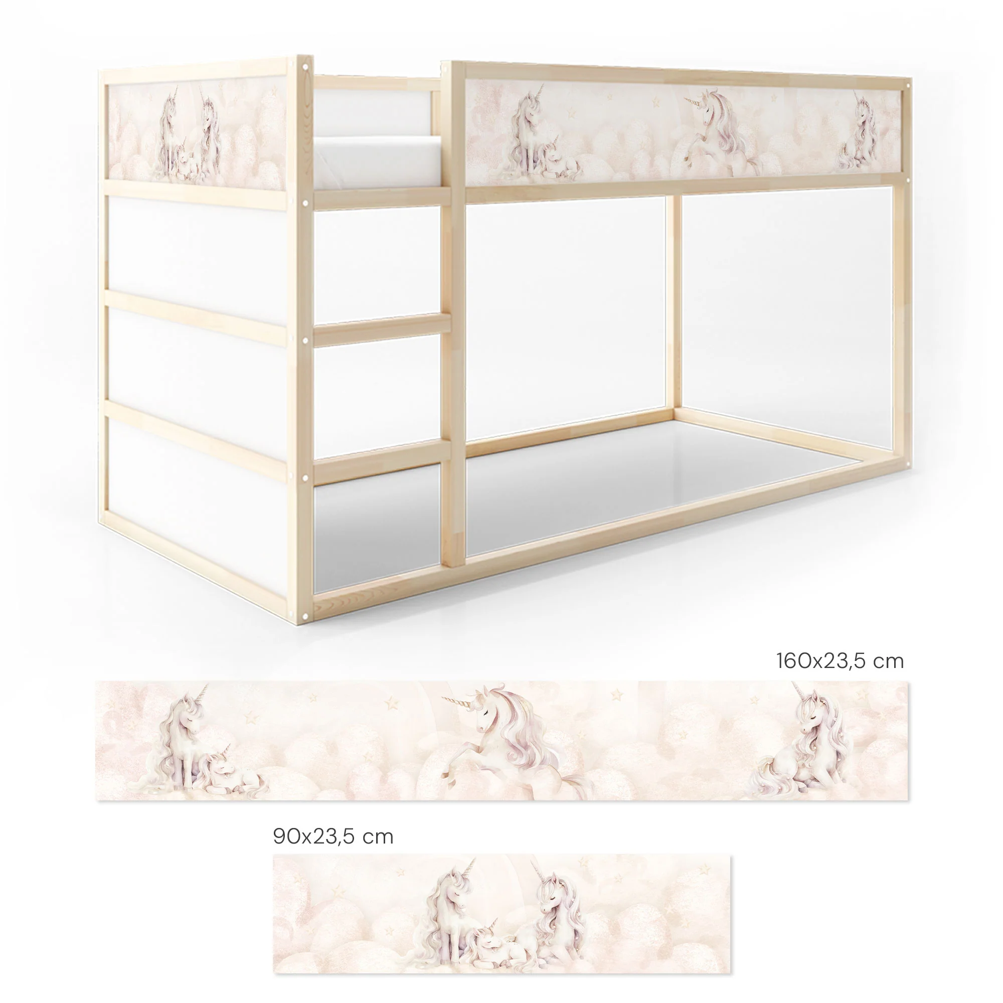 Bettaufkleber Set für IKEA Kura - Traumhafte Einhornwelt - Image 7