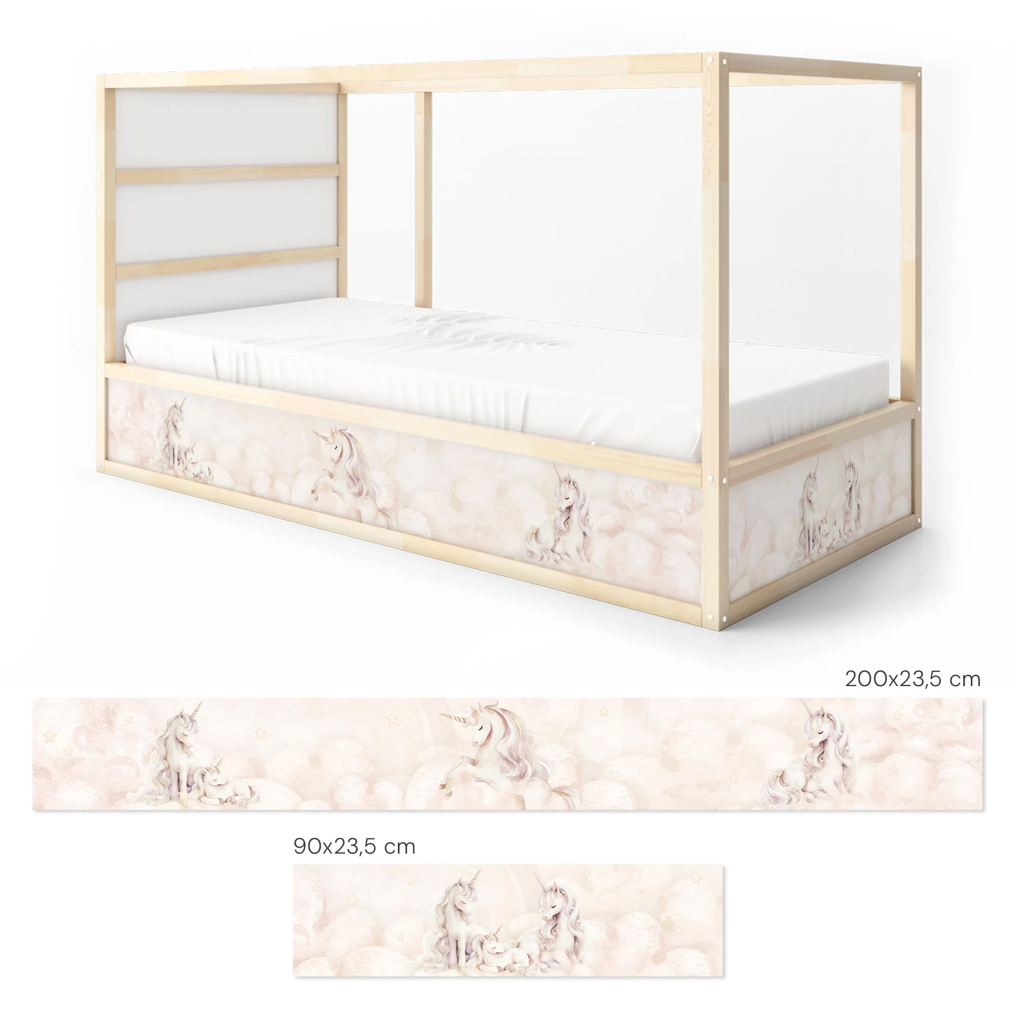 Bettaufkleber Set für IKEA Kura - Traumhafte Einhornwelt - Image 8