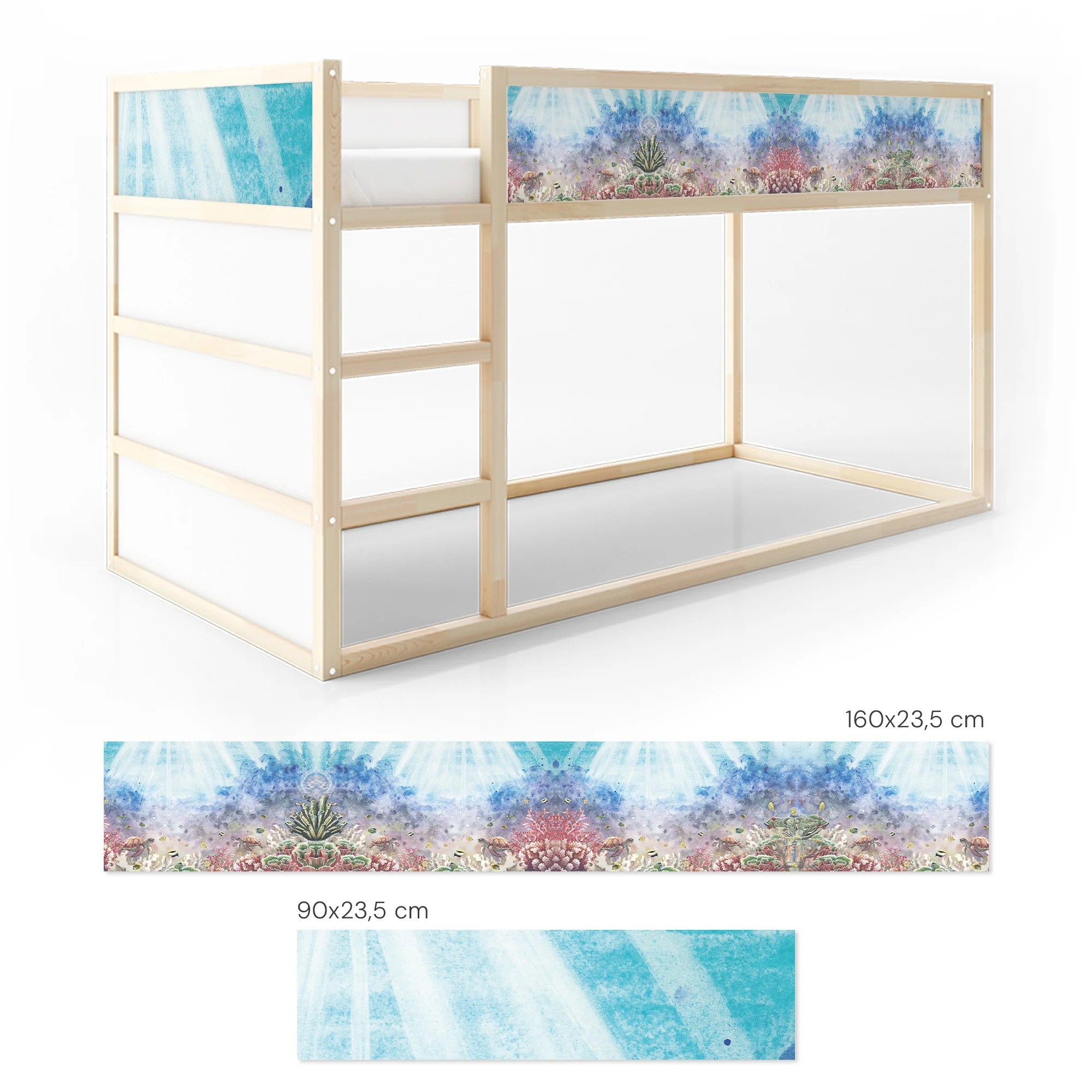 Bettaufkleber Set für IKEA Kura - Unterwasser Malerei - Image 4