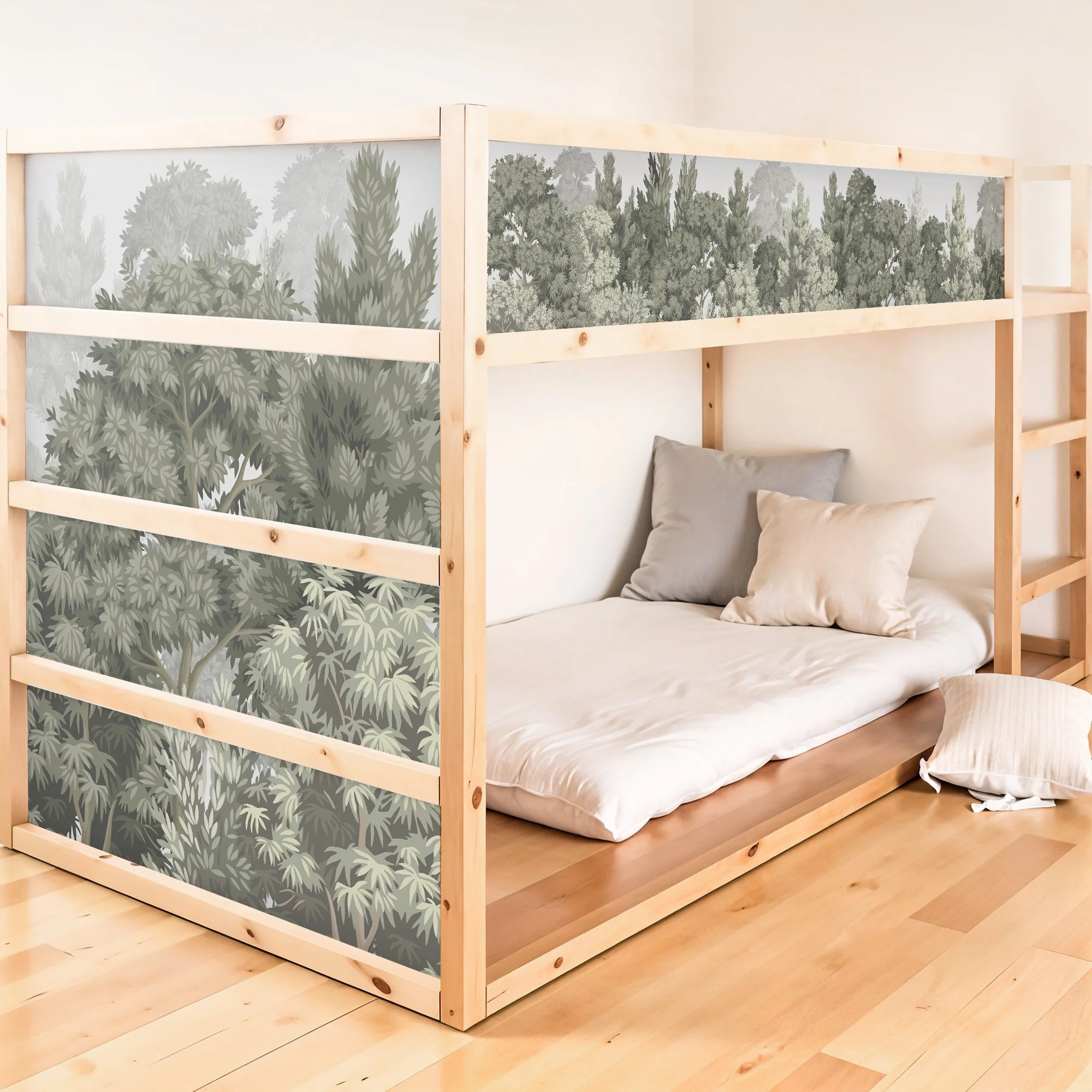 Bettaufkleber Set für IKEA Kura - Wald pastell - Image 2