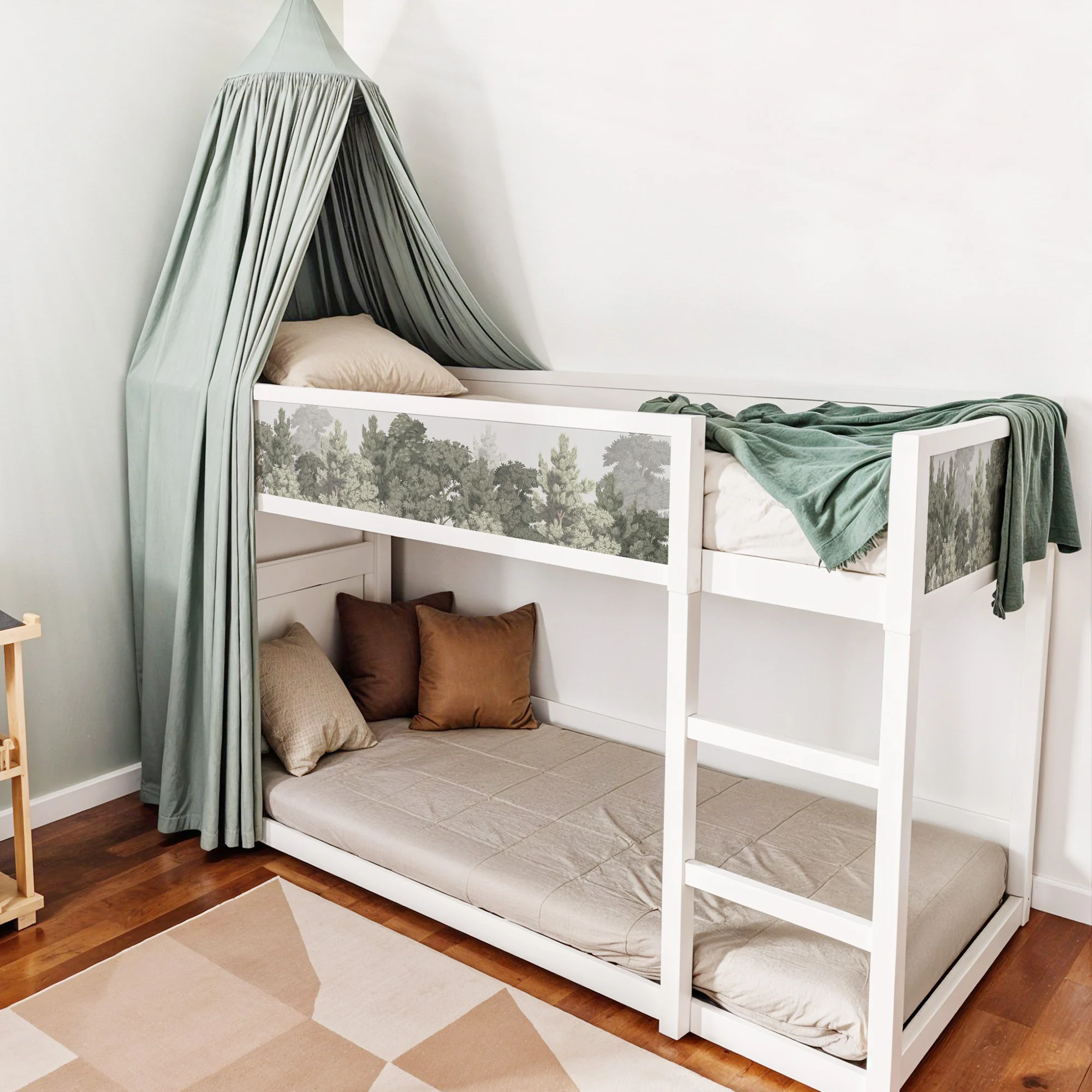 Bettaufkleber Set für IKEA Kura - Wald pastell - Image 5