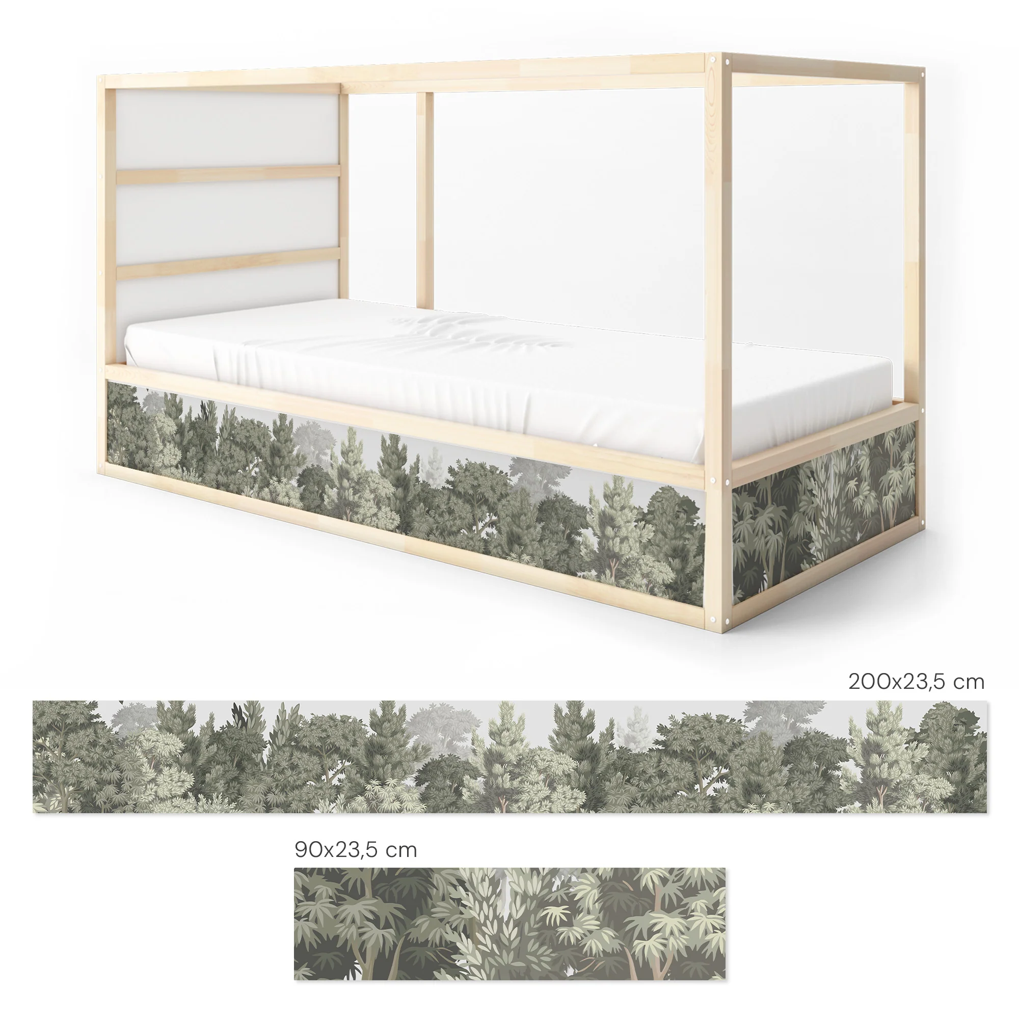 Bettaufkleber Set für IKEA Kura - Wald pastell - Image 7