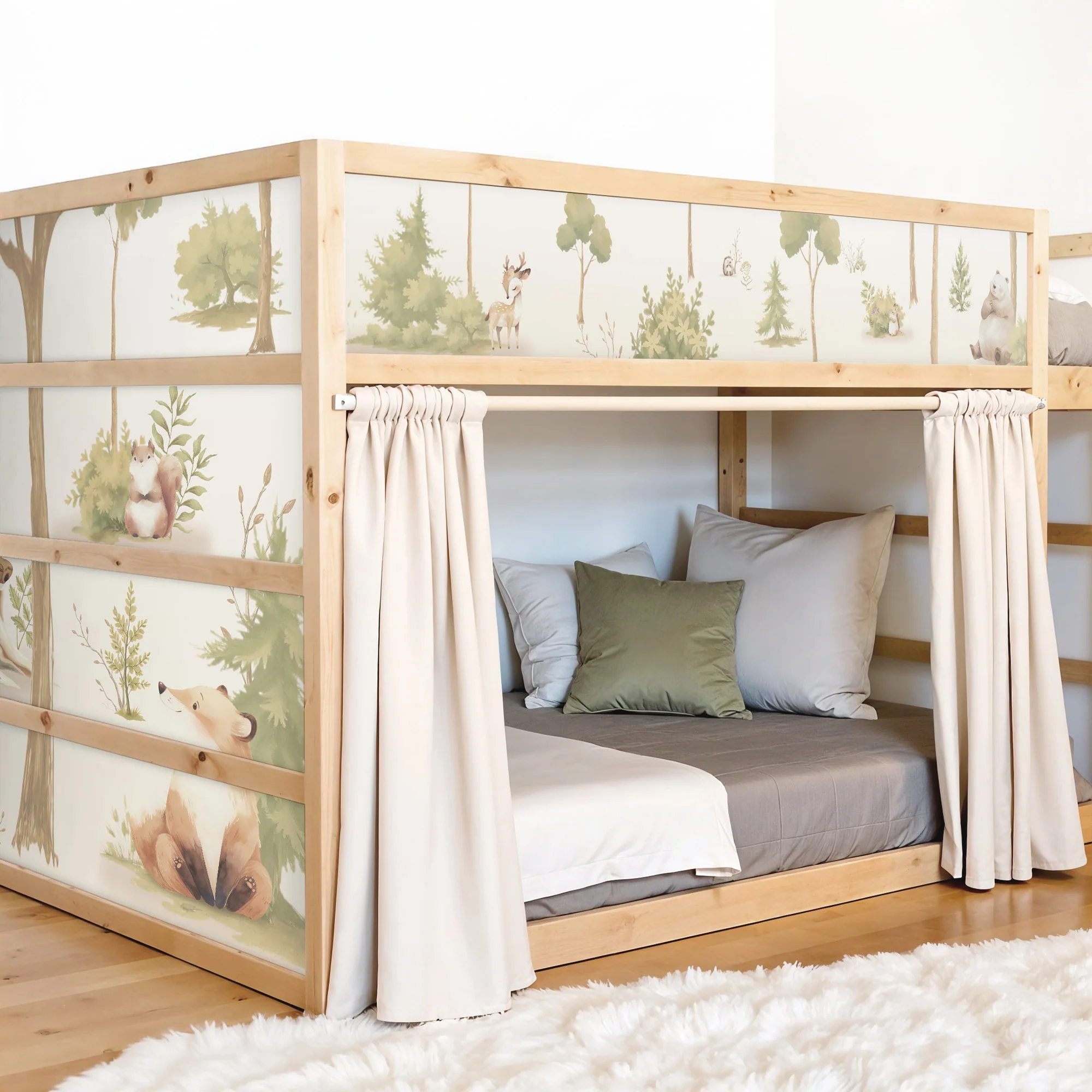 Bettaufkleber Set für IKEA Kura - Waldfreunde - Image 2