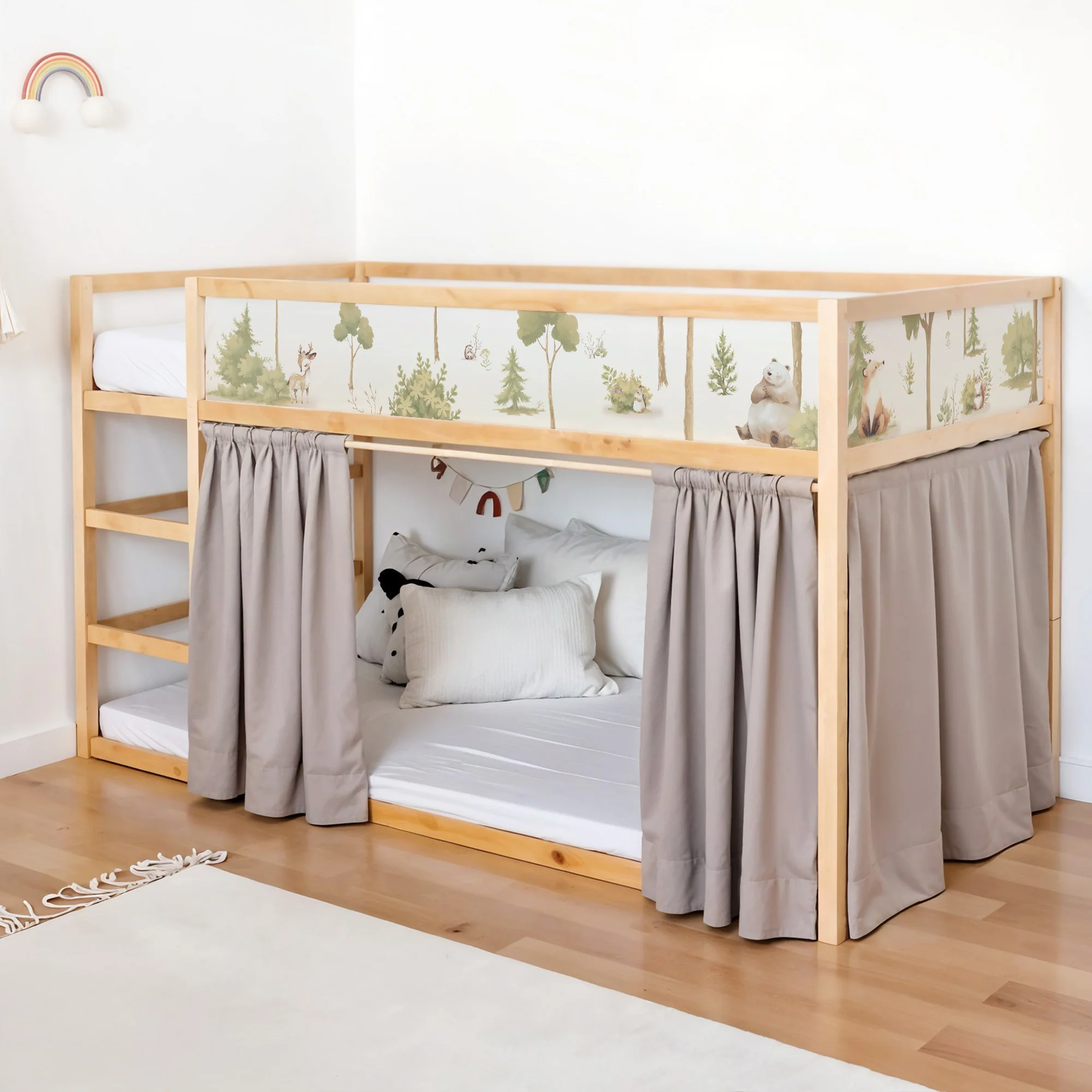 Bettaufkleber Set für IKEA Kura - Waldfreunde - Image 3