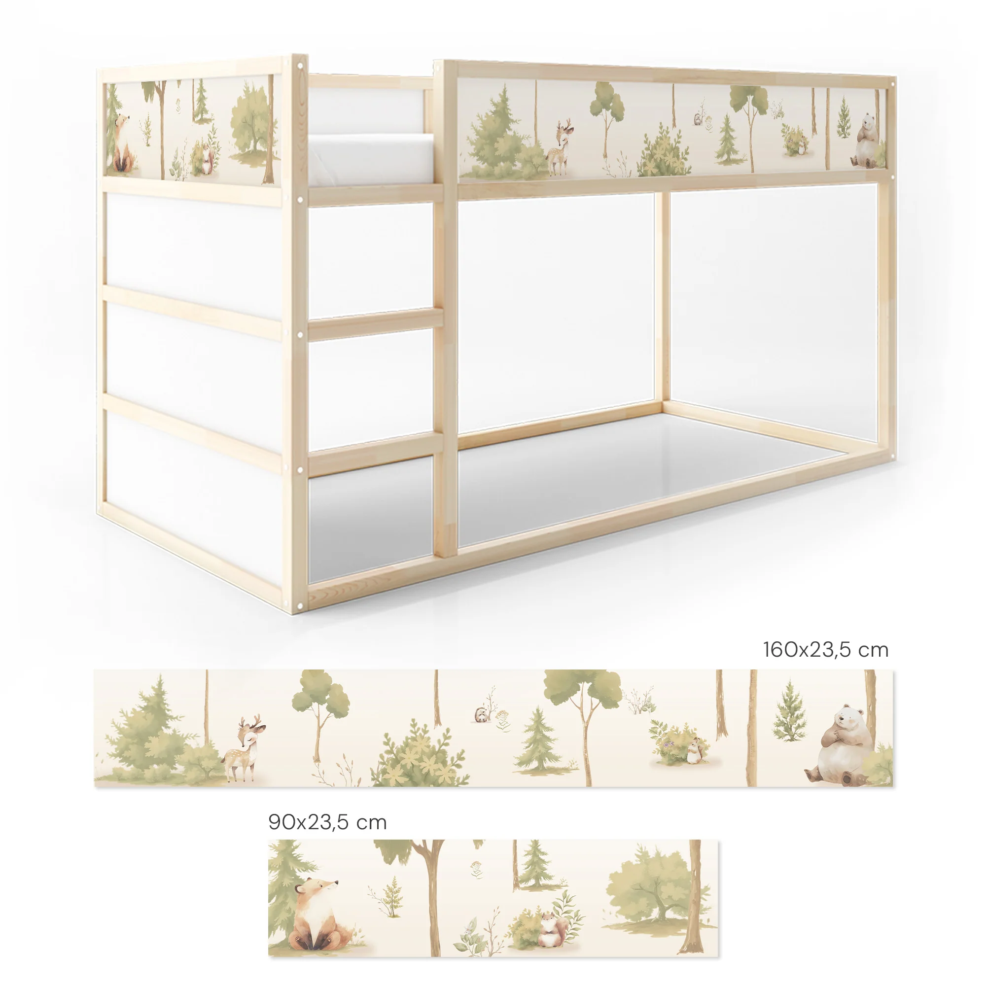 Bettaufkleber Set für IKEA Kura - Waldfreunde - Image 4