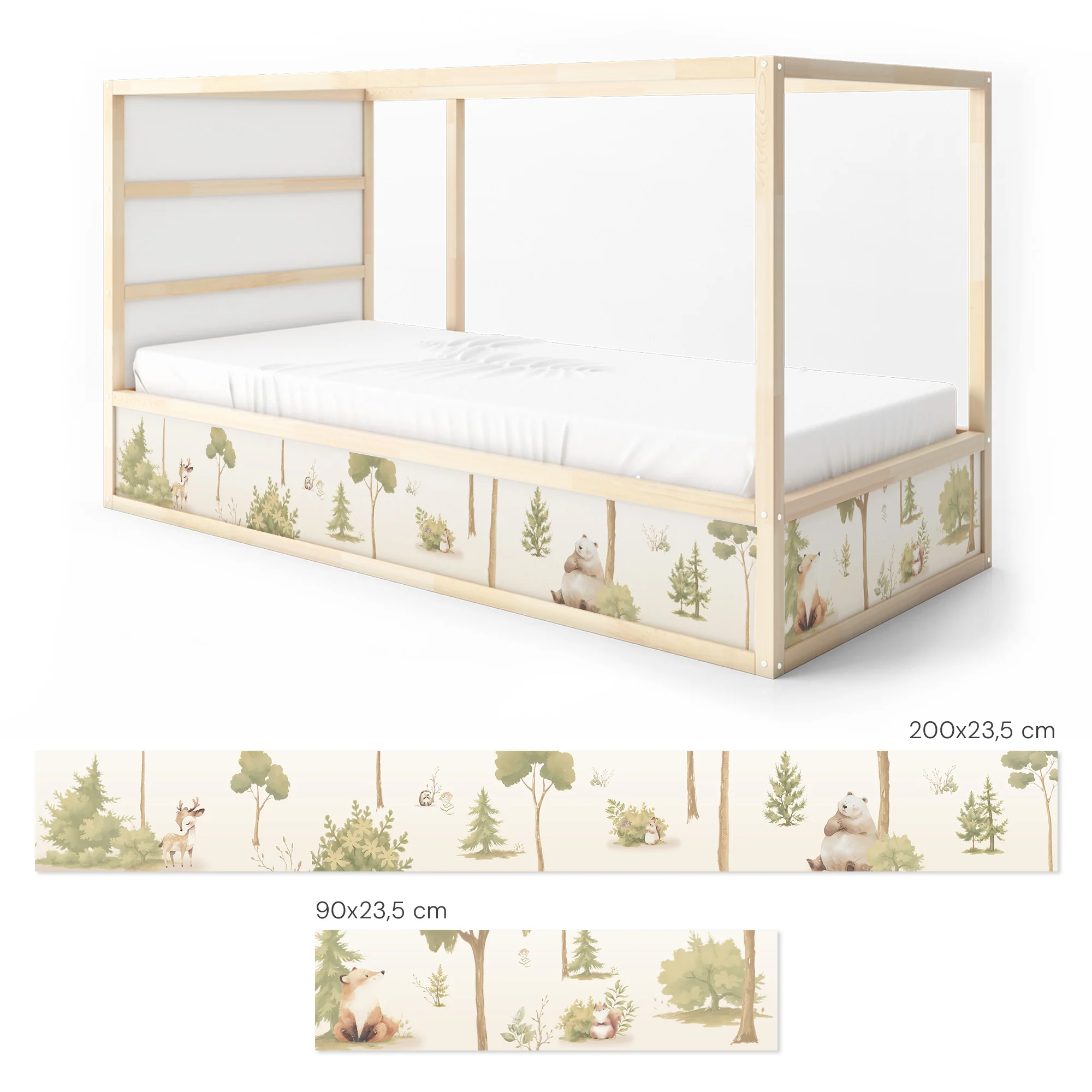 Bettaufkleber Set für IKEA Kura - Waldfreunde - Image 5