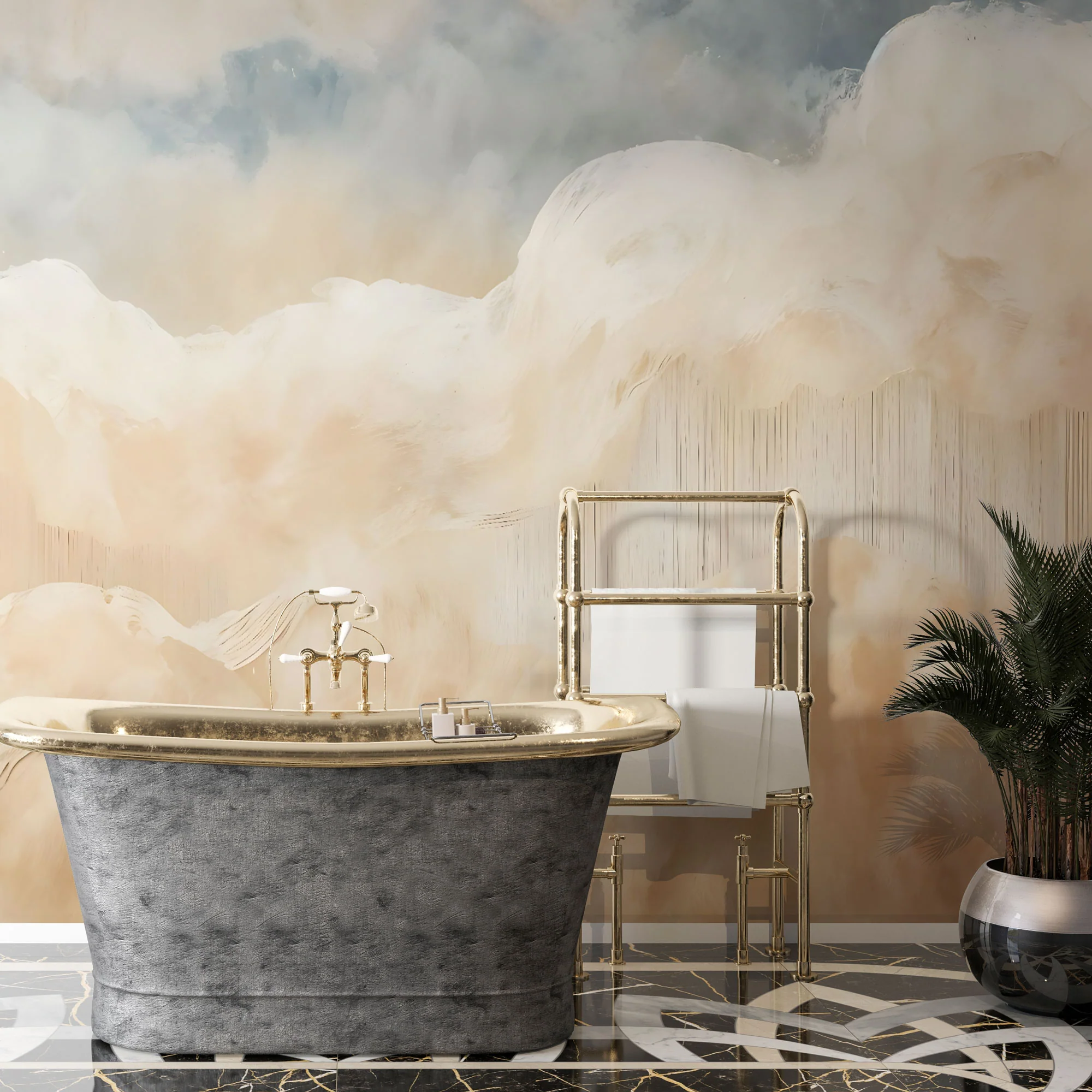Designtapete Abstrak­te Wolken - Image 3