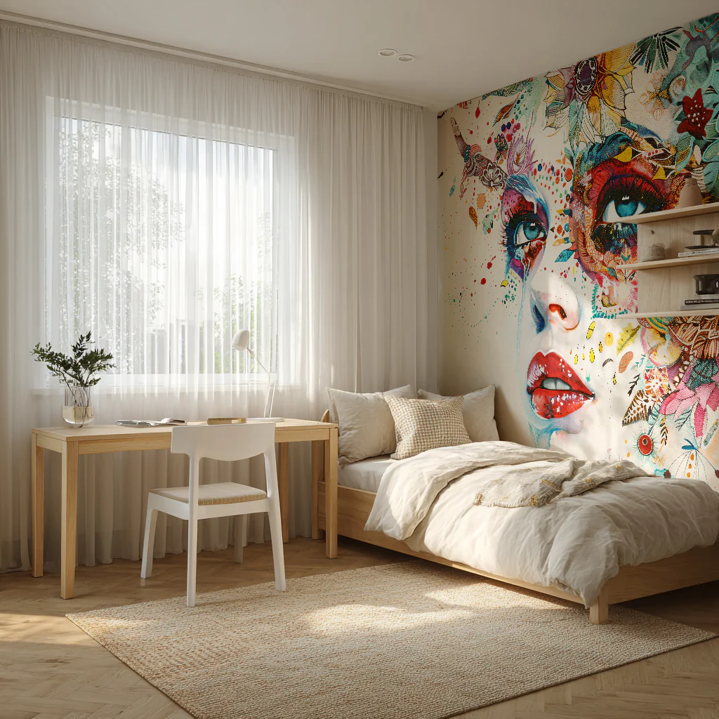 Designtapete Blumen Portrait - Image 4