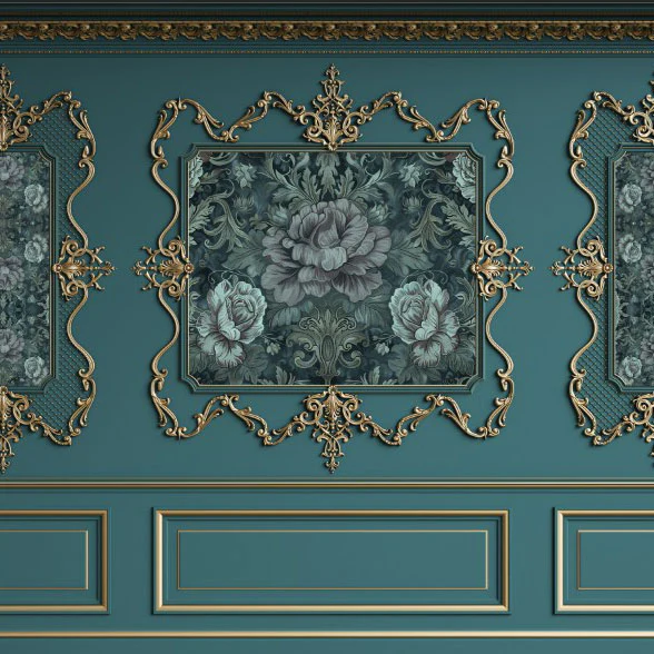Designtapete Blumen Rahmen - Image 2