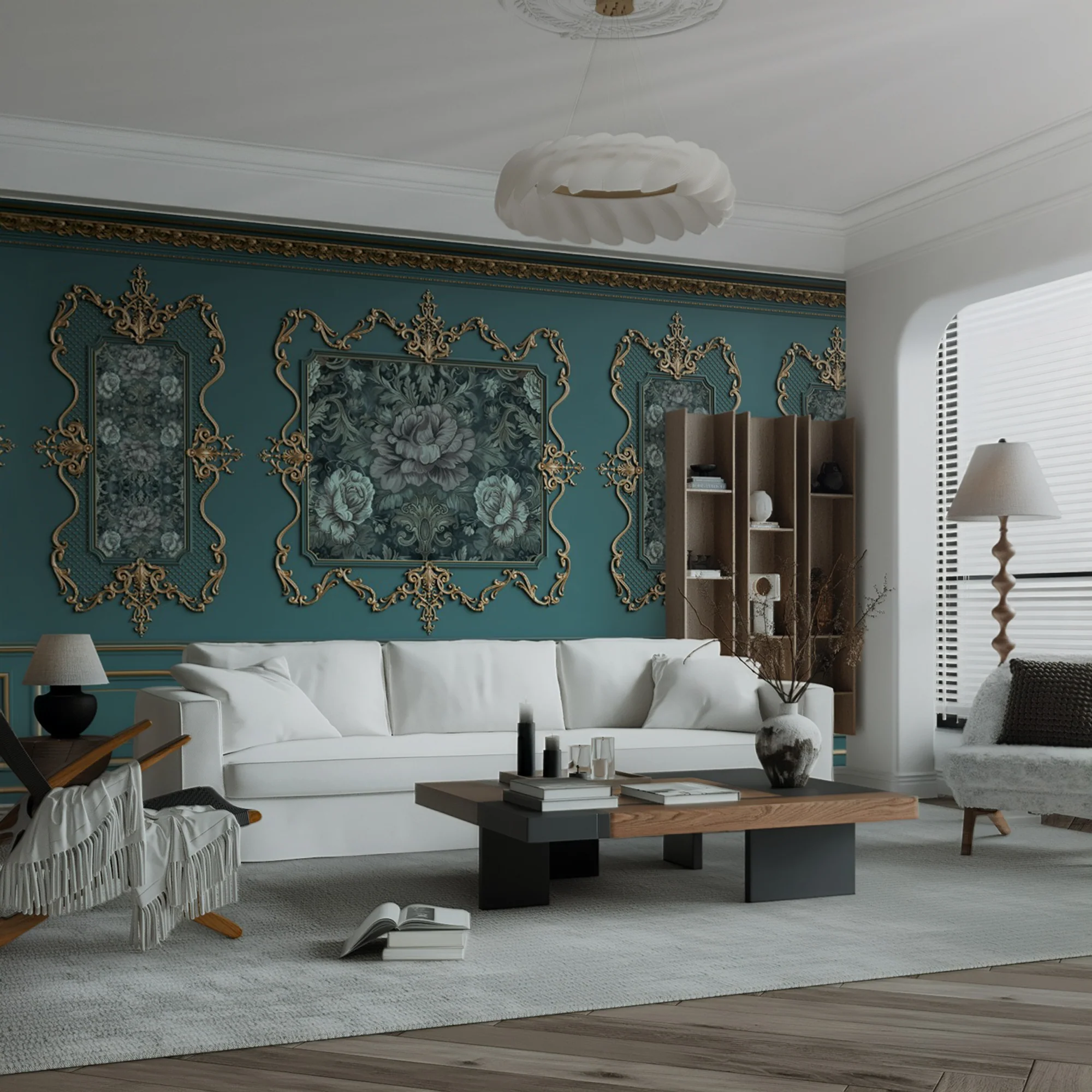 Designtapete Blumen Rahmen - Image 3