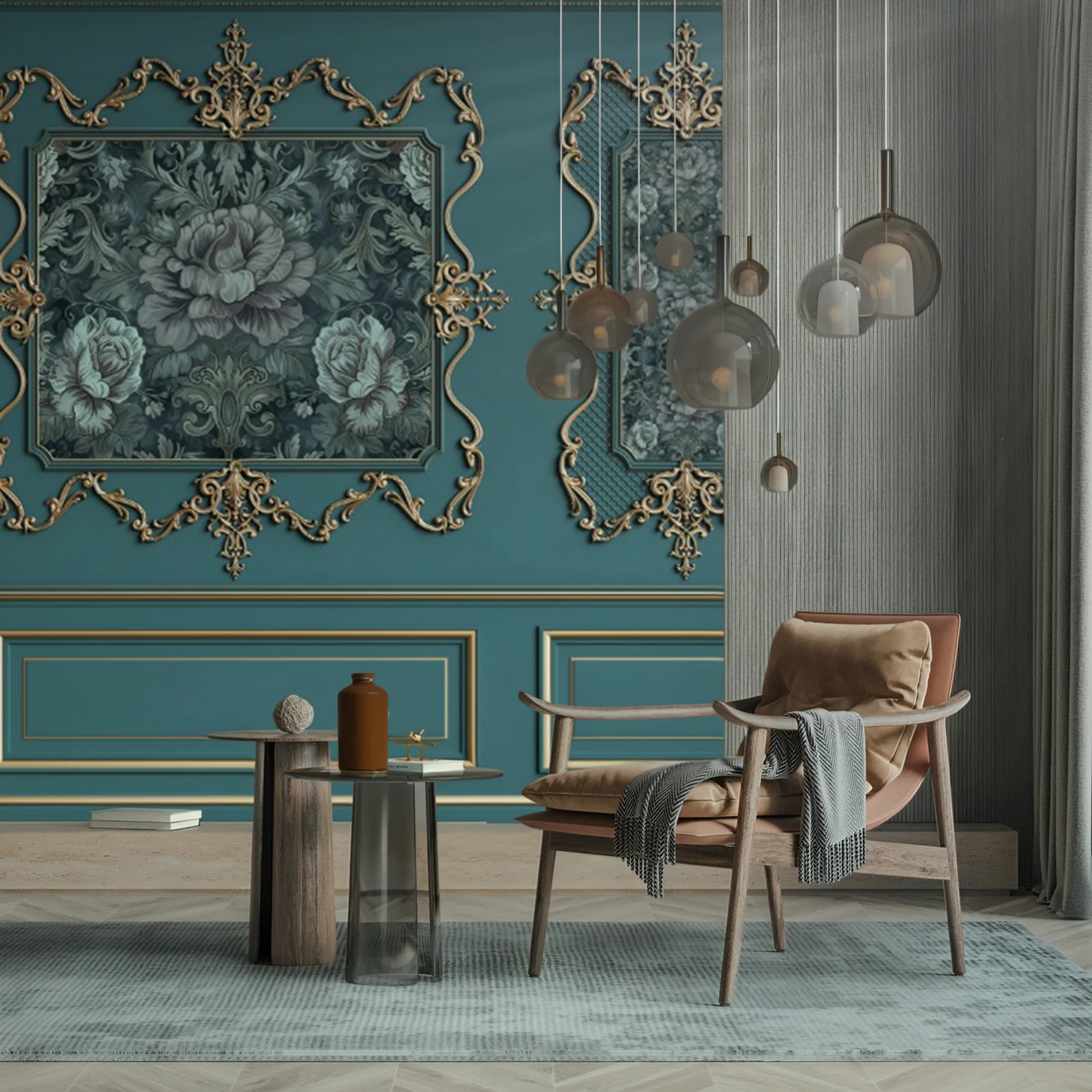 Designtapete Blumen Rahmen - Image 4