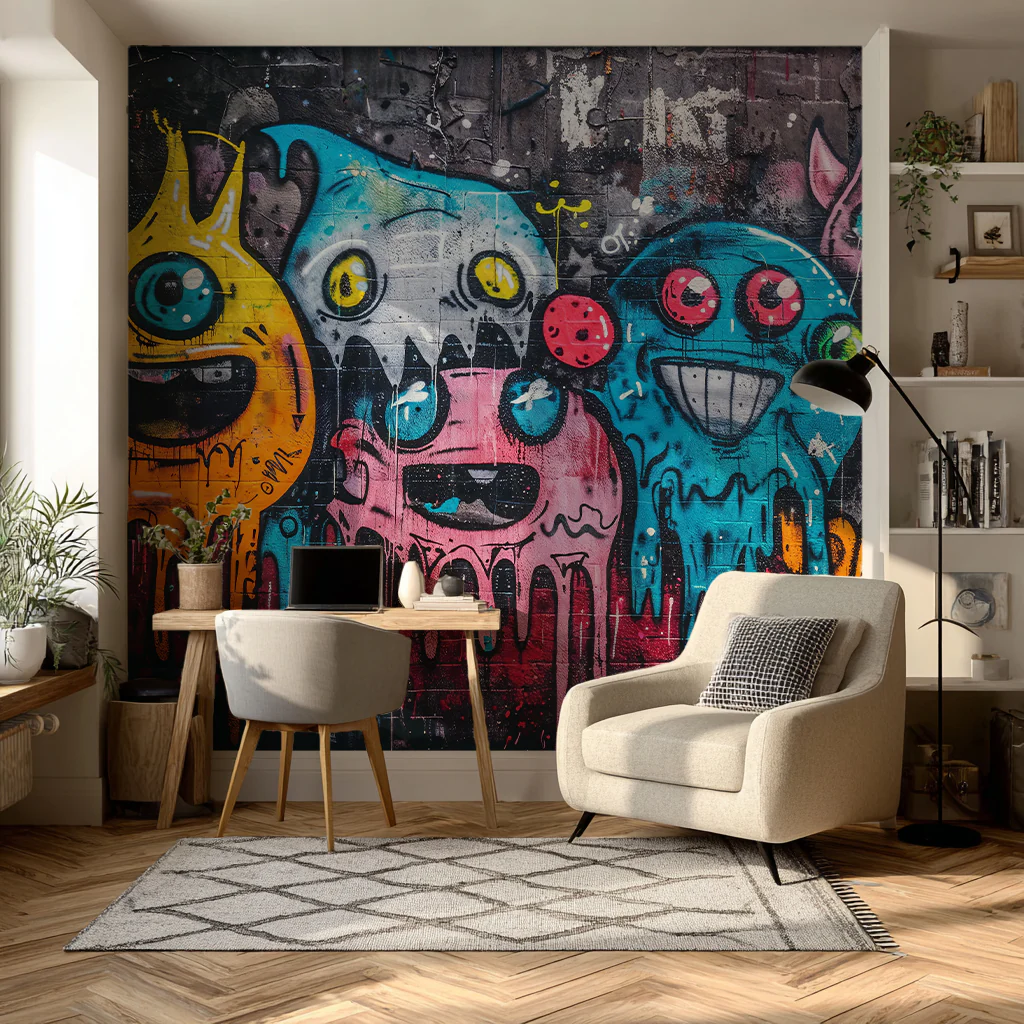 Designtapete Graffiti Monster - Image 3