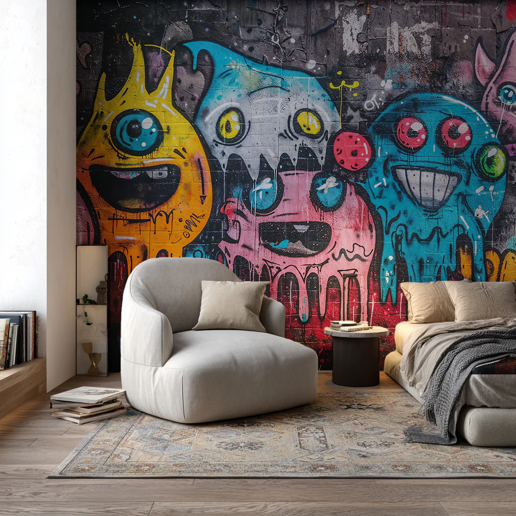 Designtapete Graffiti Monster - Image 4